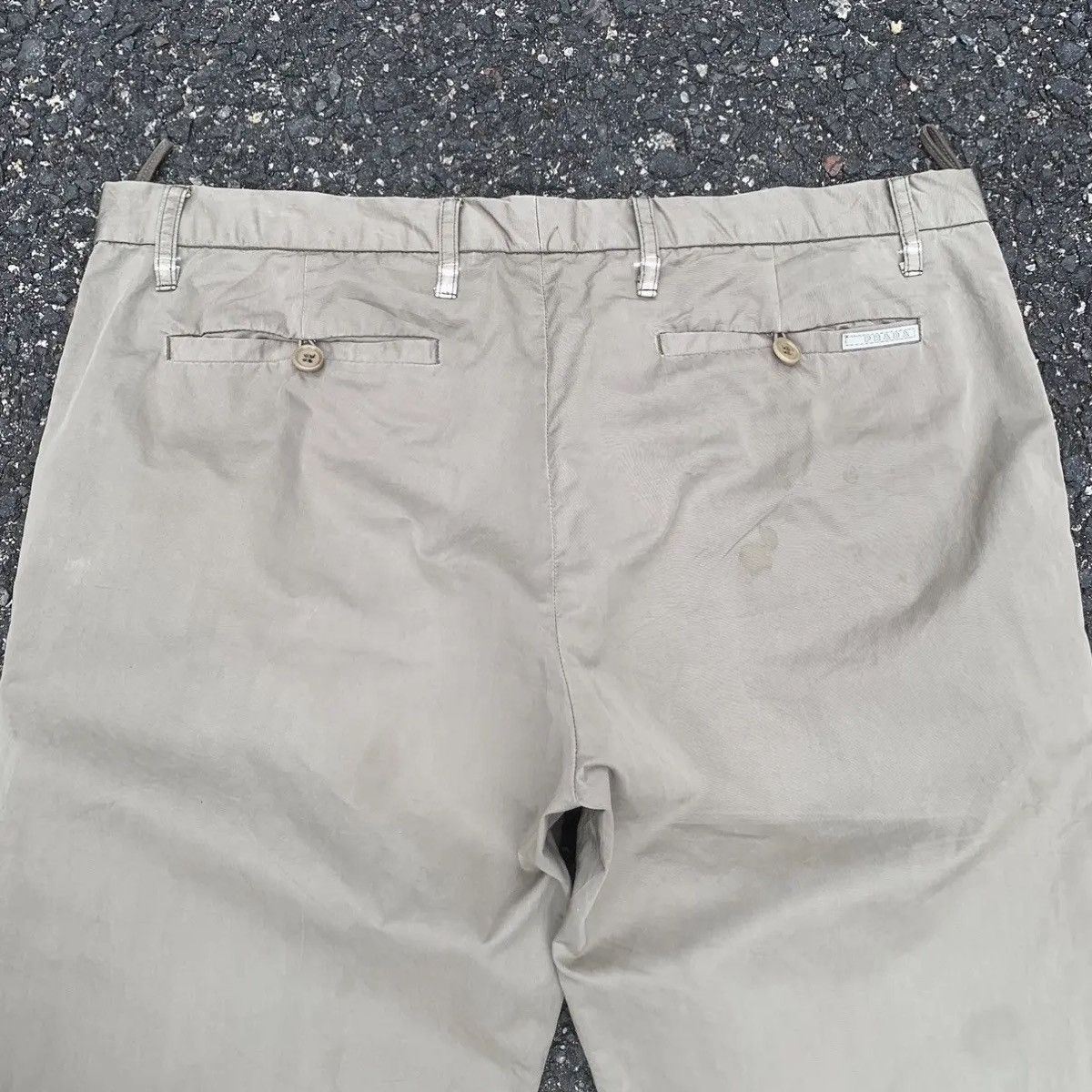 Designer × Prada × Vintage Prada W34 L33 Trousers Blank Designer Chino Pants Size US 34 / EU 50 - 23 Thumbnail