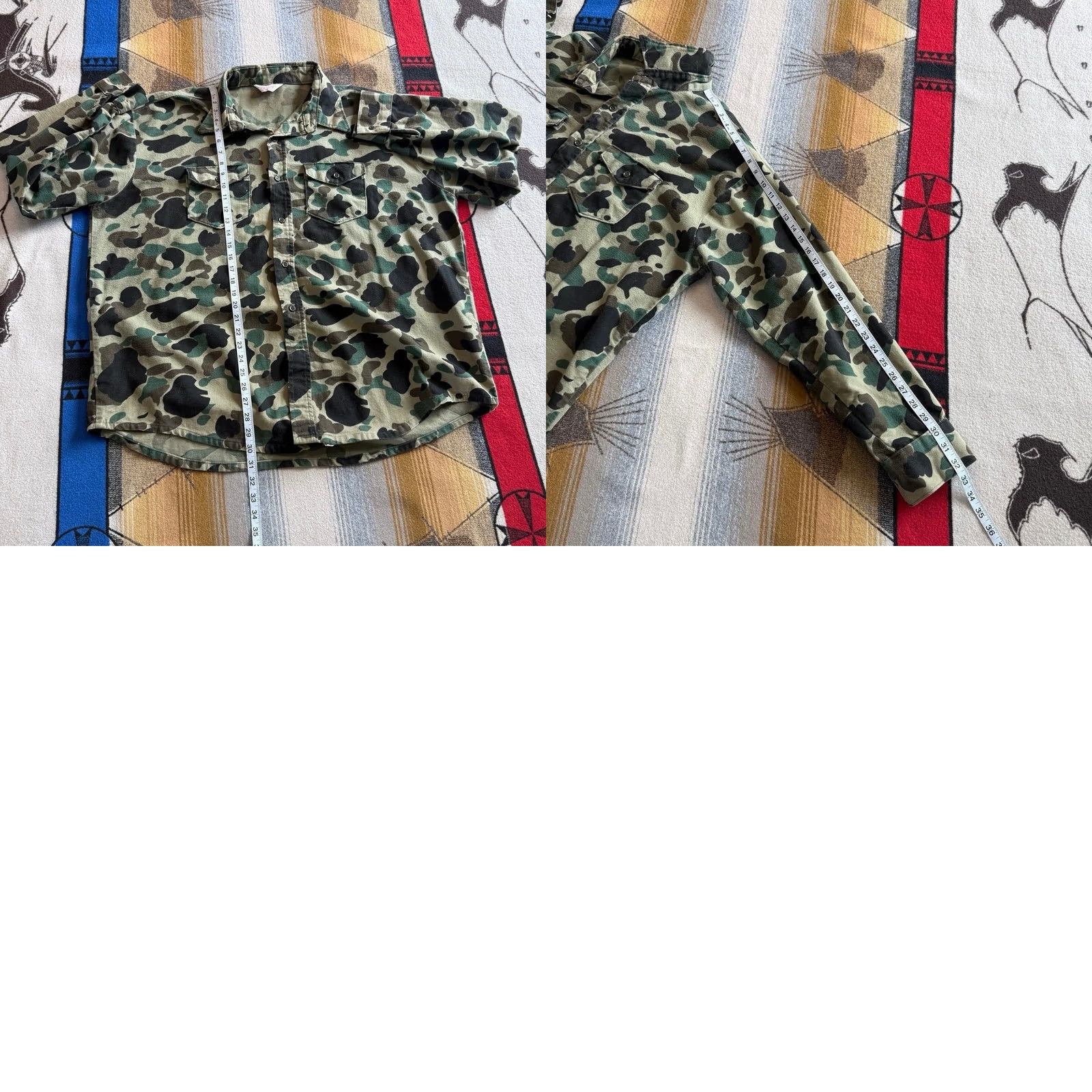 Vintage VINTAGE Frostproof Mens 3XL Duck Frog Camo Chamois Flannel Button Up Pocket Size US XXL / EU 58 / 5 - 8 Thumbnail