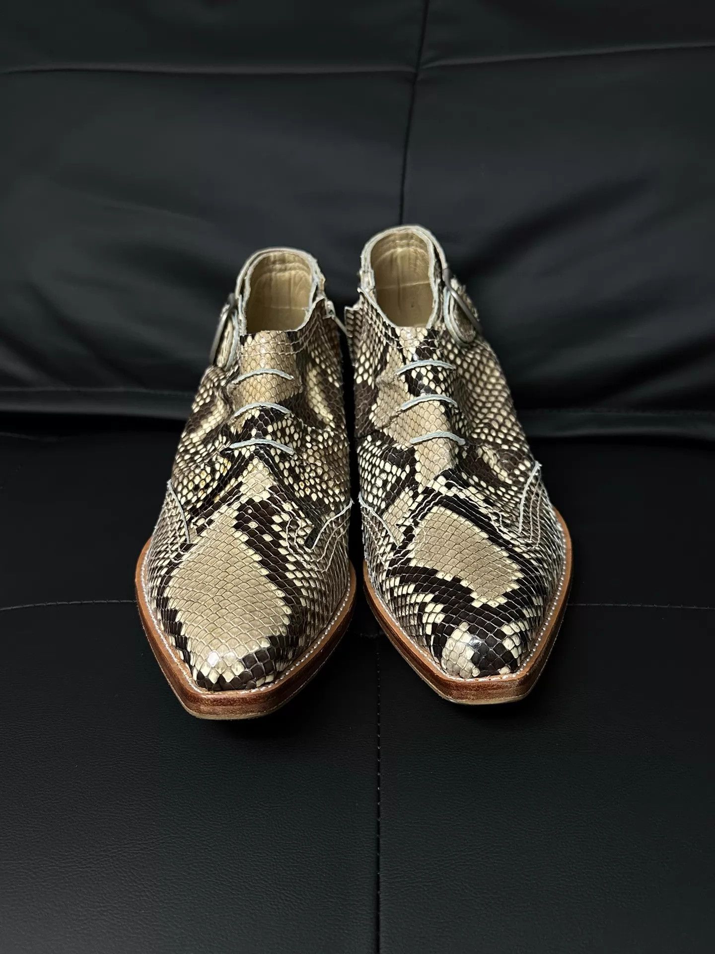 Junya Watanabe Junya Watanabe Snakeskin Riveted Pointed Shoe M 39 Size US 8.5 / EU 41-42 - 3 Thumbnail