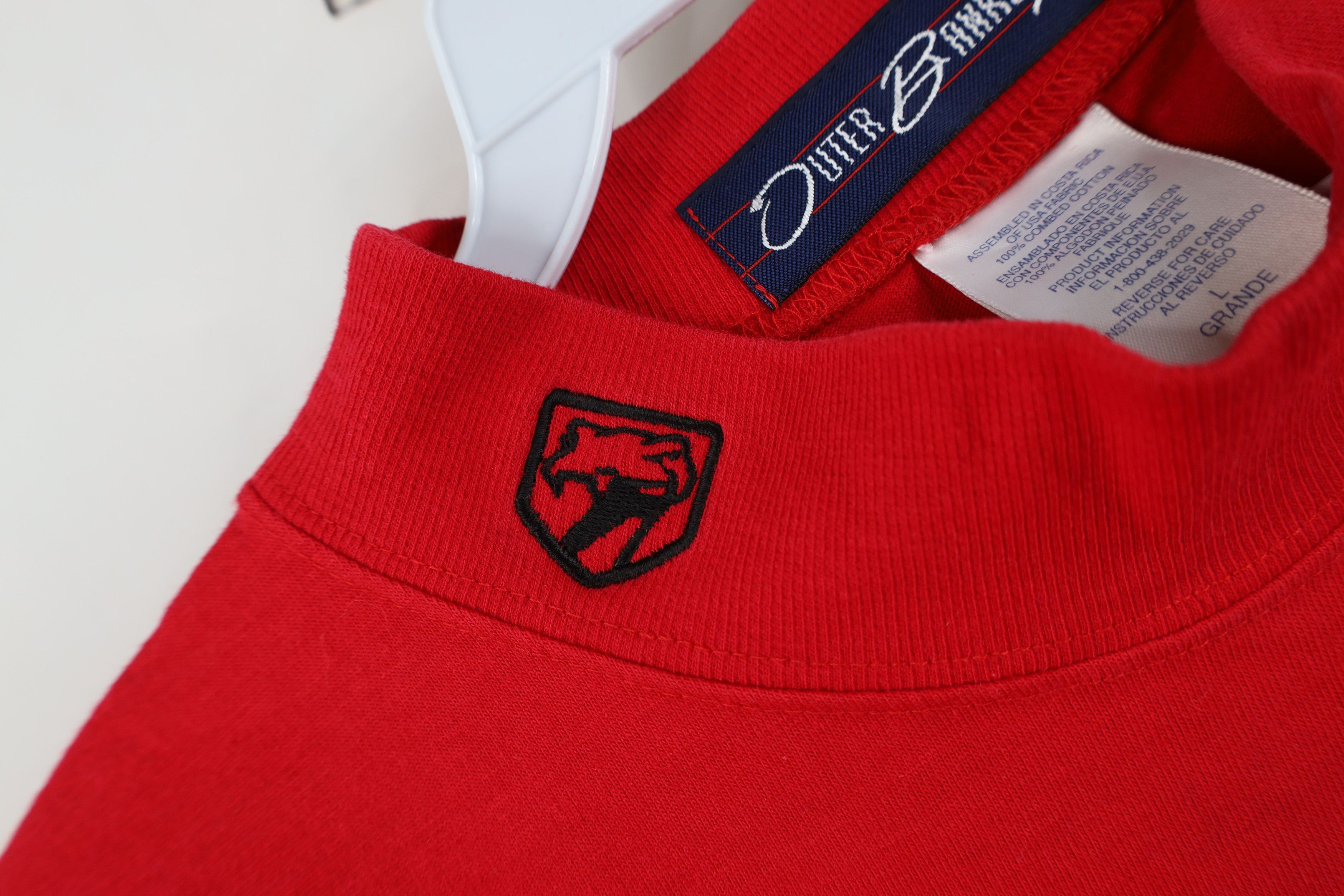 Vintage Vintage 90s Viper Car Mock Neck Long Sleeve T-Shirt Red Size US L / EU 52-54 / 3 - 5 Thumbnail