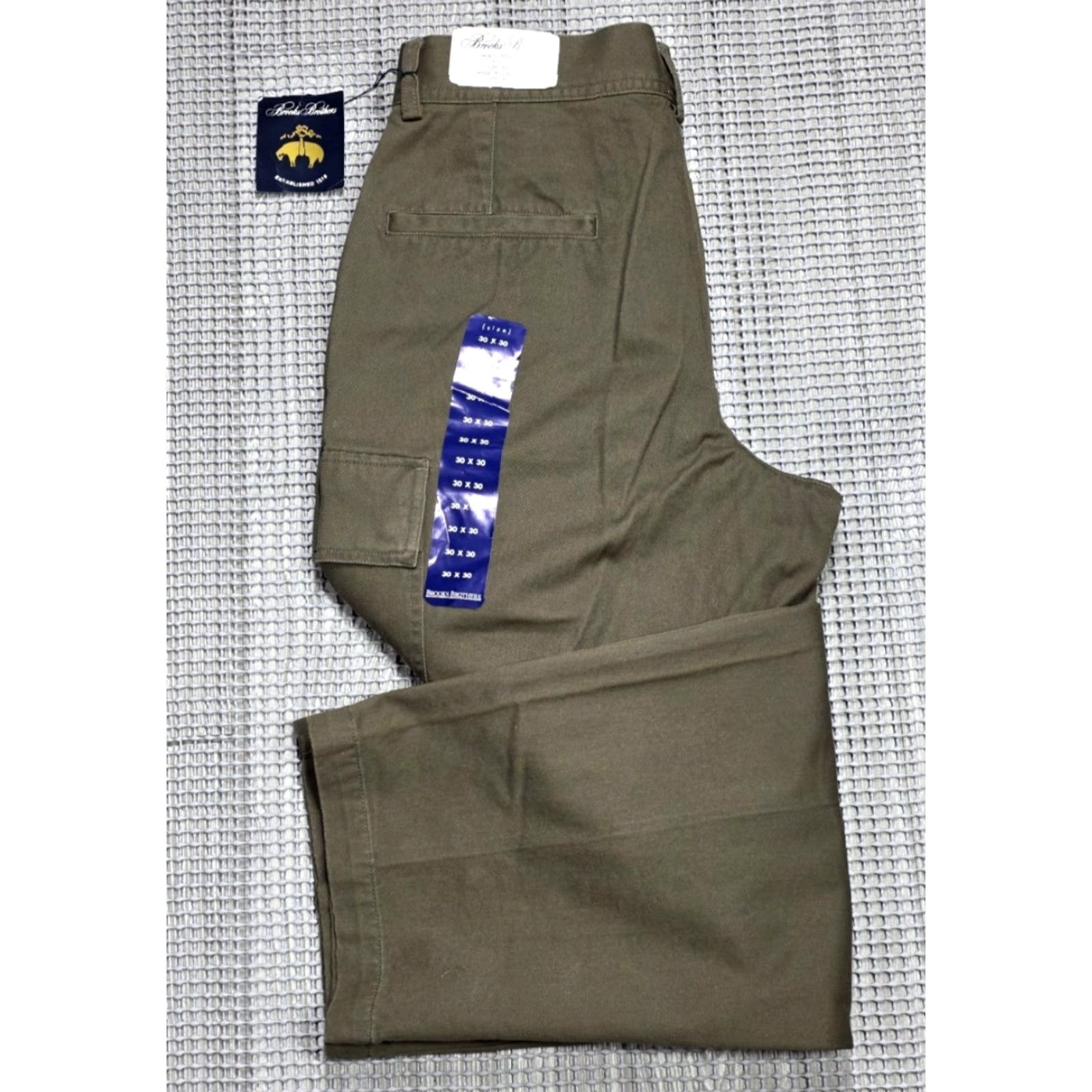 Brooks Brothers VINTAGE Brooks Brothers Pants Men 30X30 Cargo Baggy Cotton Canvas 90s Green Size US 30 / EU 46 - 2 Thumbnail
