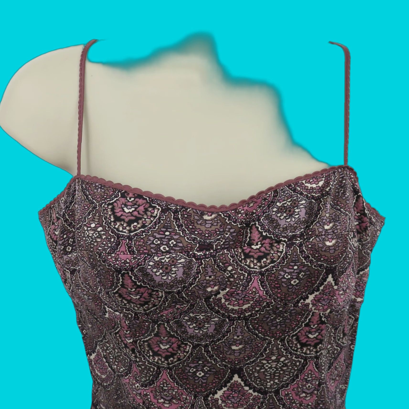 Elie Tahari Elie Tahari Shirt Tank Top Women Small Purple Spaghetti Strap Silk Blend Tank Top Shirt Blouse Size S / US 4 / IT 40 - 1 Thumbnail