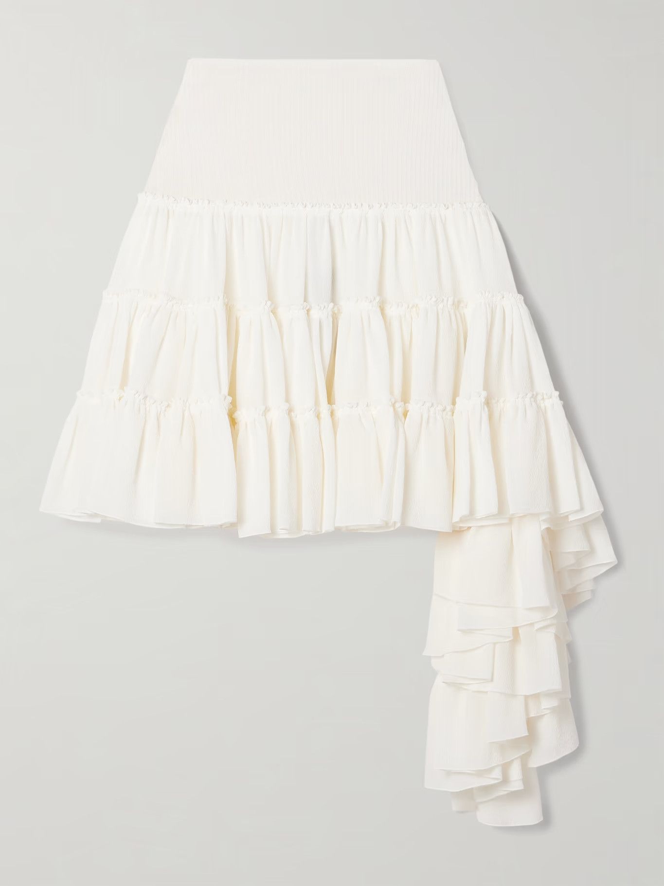 Loewe o1y1025 Mini Skirt in Off-White Size 30" / US 8 / IT 44 - 1 Thumbnail