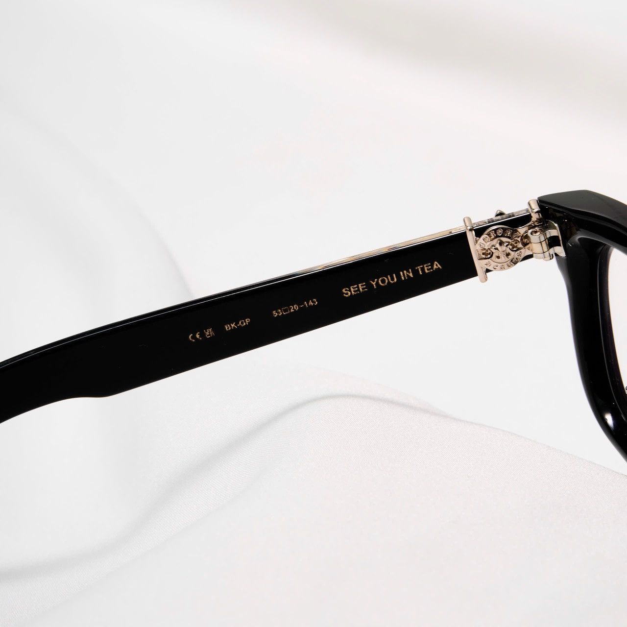 Chrome Hearts CHROME HEARTS SEE YOU IN TEA BLACK-GOLD PLATED GLASSES Size ONE SIZE - 5 Thumbnail