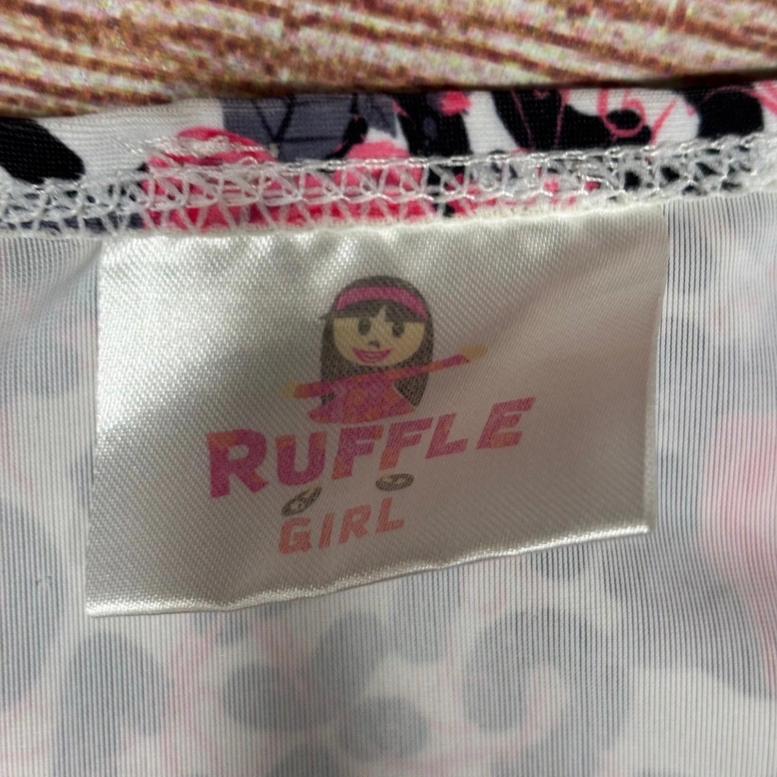 Other Ruffle Girl Size 7 Leopard Rose Print Two-Piece Swimsuit Size ONE SIZE - 5 Thumbnail