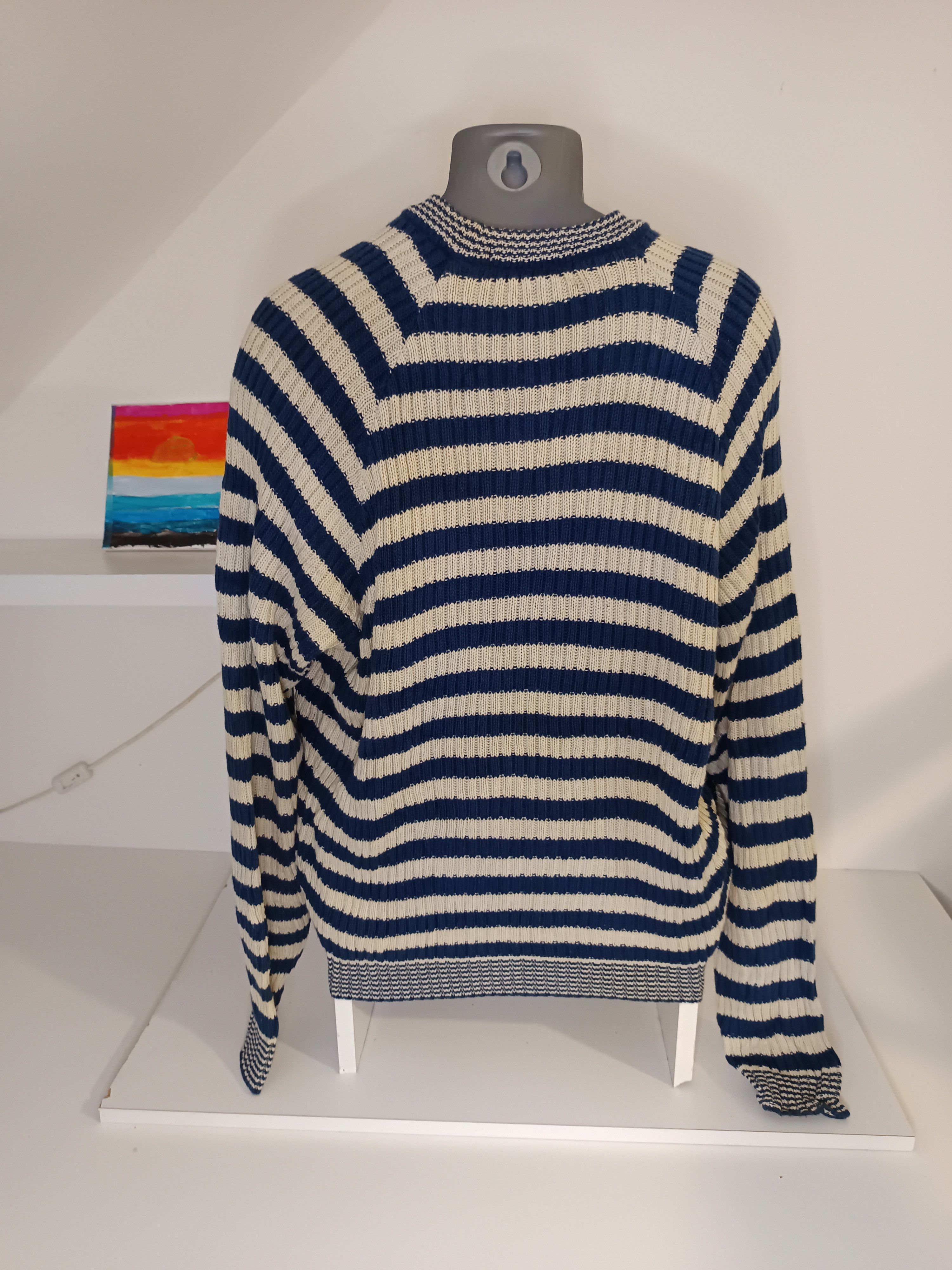 Calvin Klein Calvin Klein sweater white and blue Size US XXL / EU 58 / 5 - 3 Thumbnail