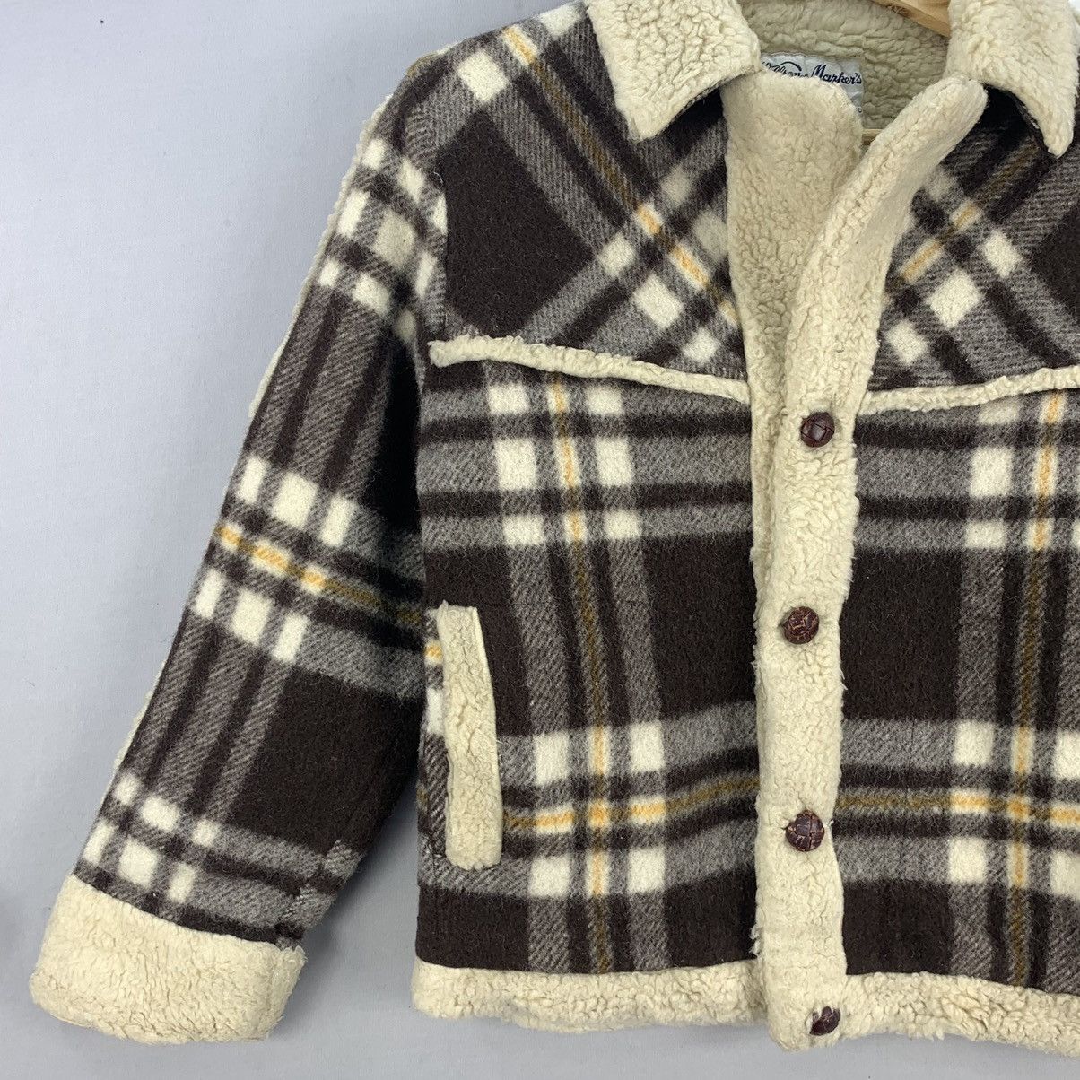 Japanese Brand Vintage Japan Sherpa Wool Plaid Jacket Size US S / EU 44-46 / 1 - 3 Thumbnail