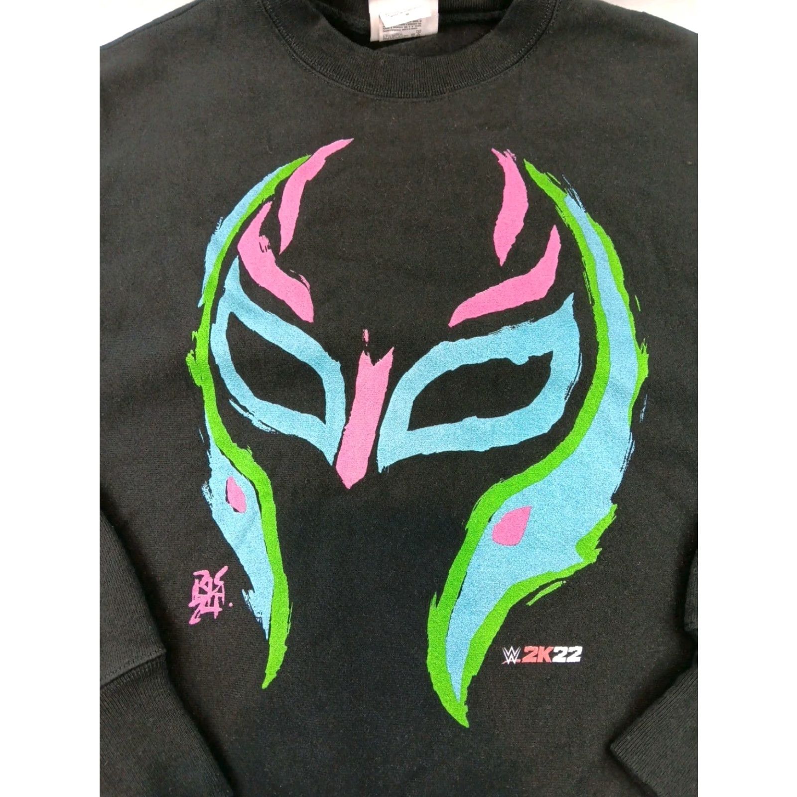 Champion WWE 2K22 Sweatshirt Champion Reverse Weave Mens Size M Black Graphic Print Pullover Reversible Crew Neck Long Sleeve Size US M / EU 48-50 / 2 - 4 Thumbnail