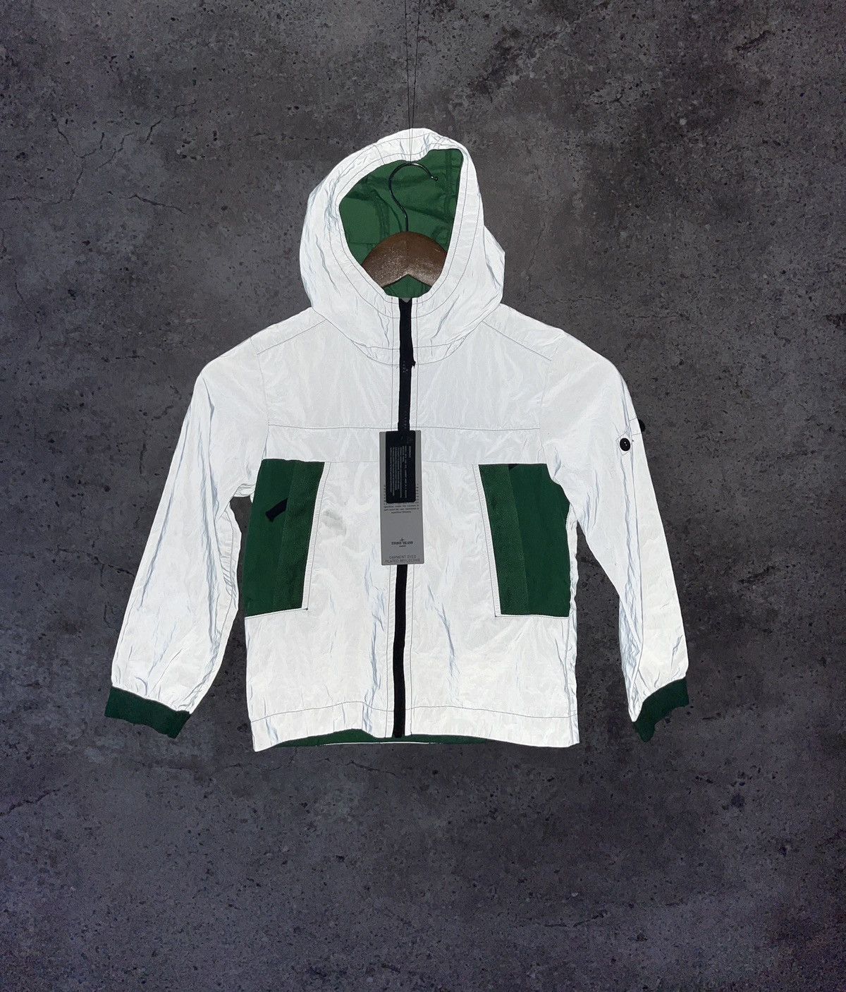 Stone Island SI Junior Garment Dyed Plated Reflective Hooded Jacket Size US XXS / EU 40 - 3 Thumbnail