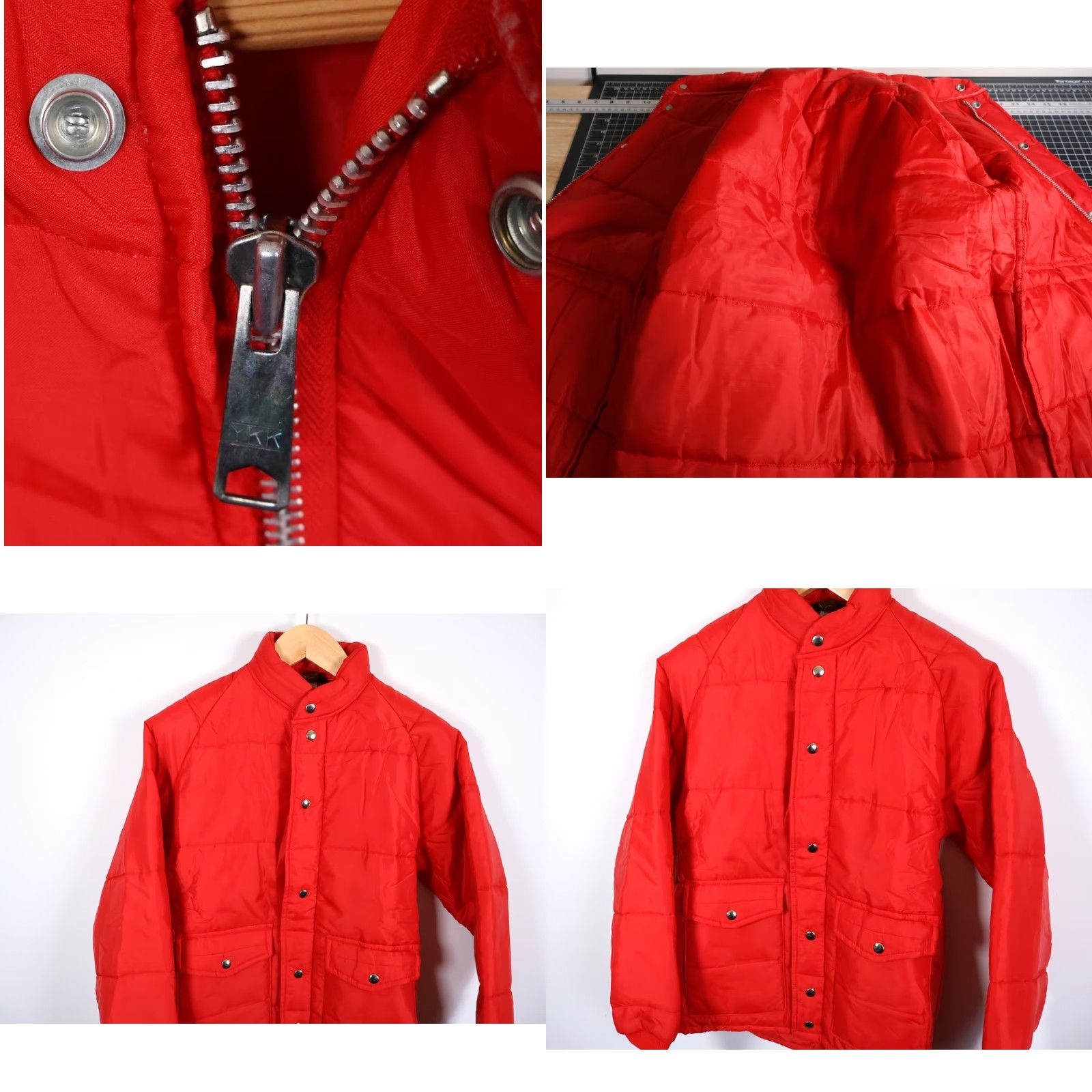 Vintage VINTAGE Swingster 80s Puffer Jacket Men Small Red Snap Button Insulated Nylon Softshell Winter Fall Spring Mens Size US S / EU 44-46 / 1 - 8 Thumbnail