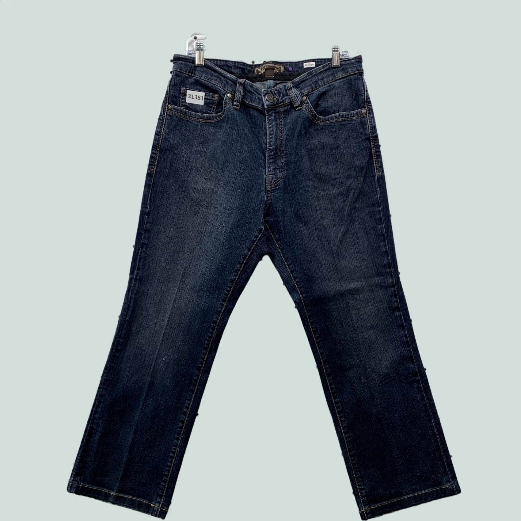 Vintage 34 Heritage Jeans Mens 33 Blue Denim Size FIts 33X26 Straight Leg Casual Size US 33 - 1 Thumbnail