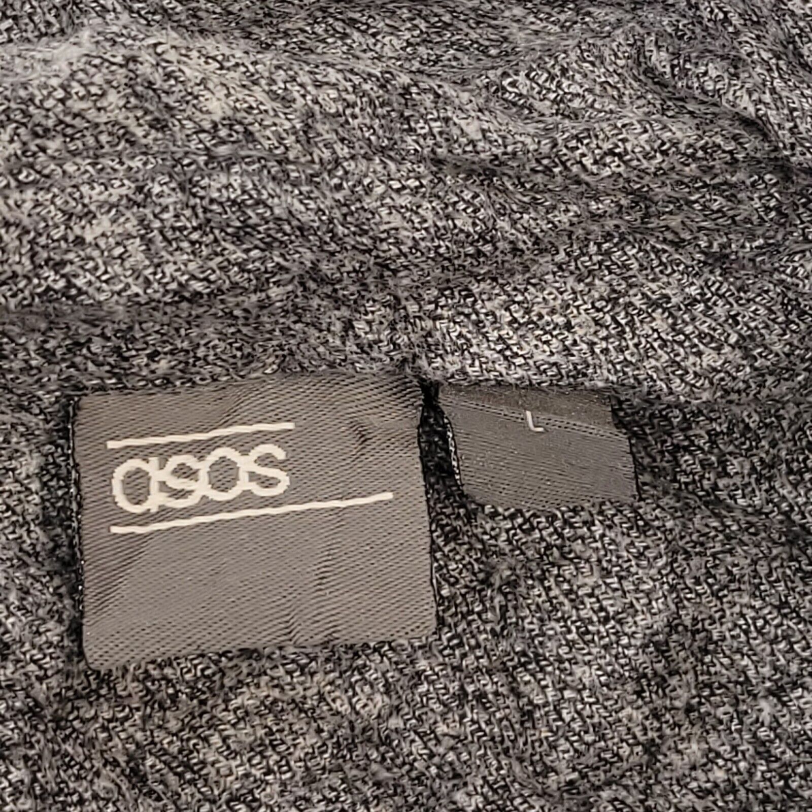 Asos ASOS Flannel Casual Button Up Shirt Mens Size Large L Gray Size US L / EU 52-54 / 3 - 3 Thumbnail