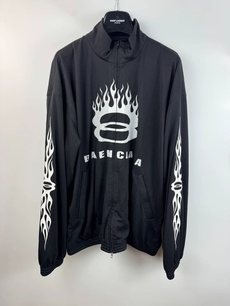 Balenciaga Balenciaga new flame logo mesh coach jacket-2506 Size US XS / EU 42 / 0 - 1 Thumbnail