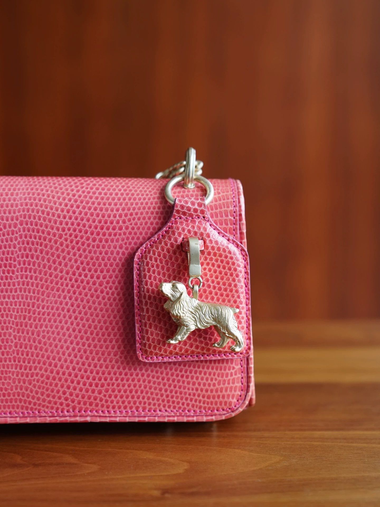 Other BKC vintage dog lizard skin peach pink chain tote women's Size ONE SIZE - 1 Thumbnail