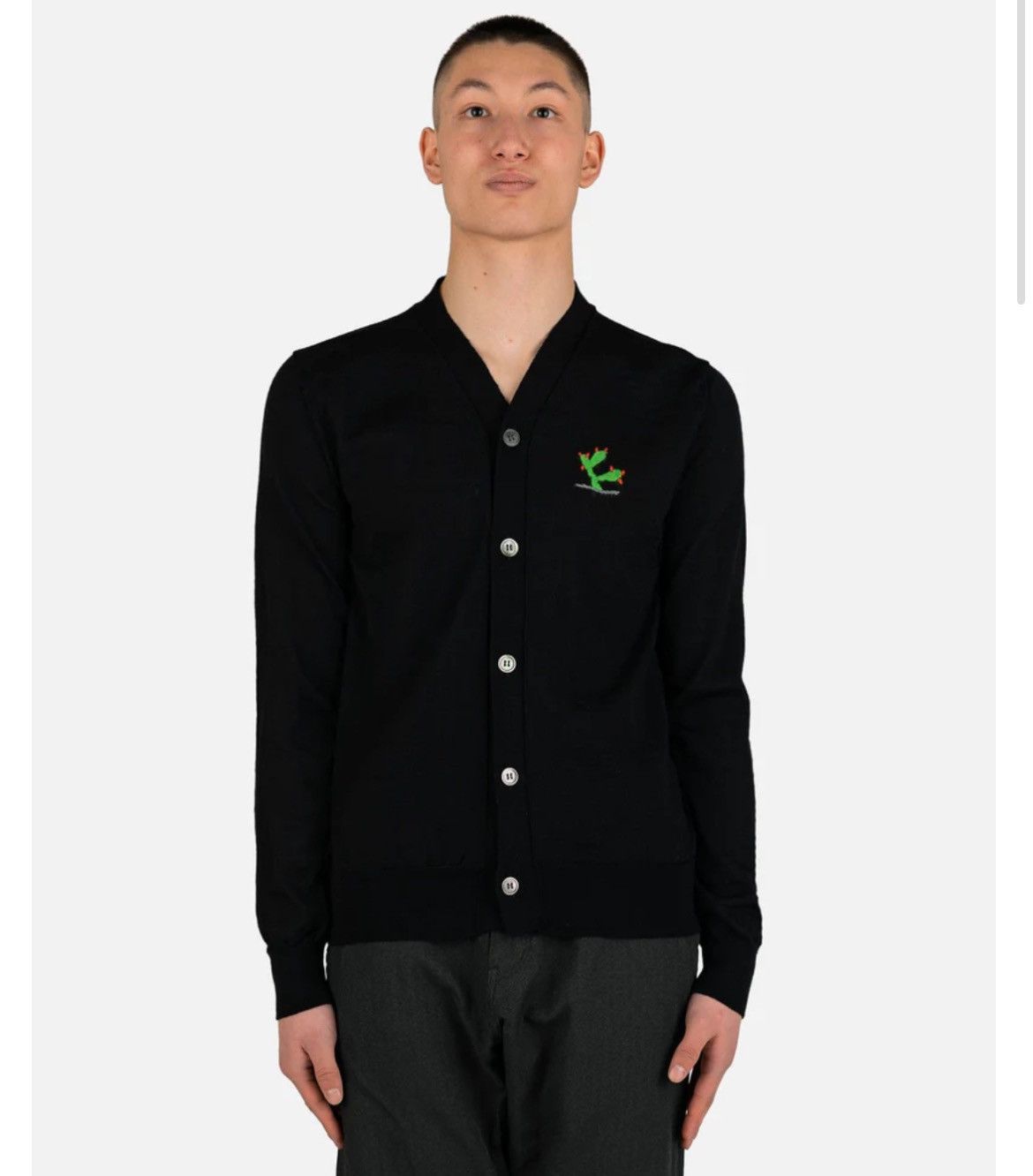 Comme des Garcons × Comme des Garcons Homme Deux Comme Des Garçons Homme Deux Cactus Wool Cardigan Size US M / EU 48-50 / 2 - 1 Thumbnail