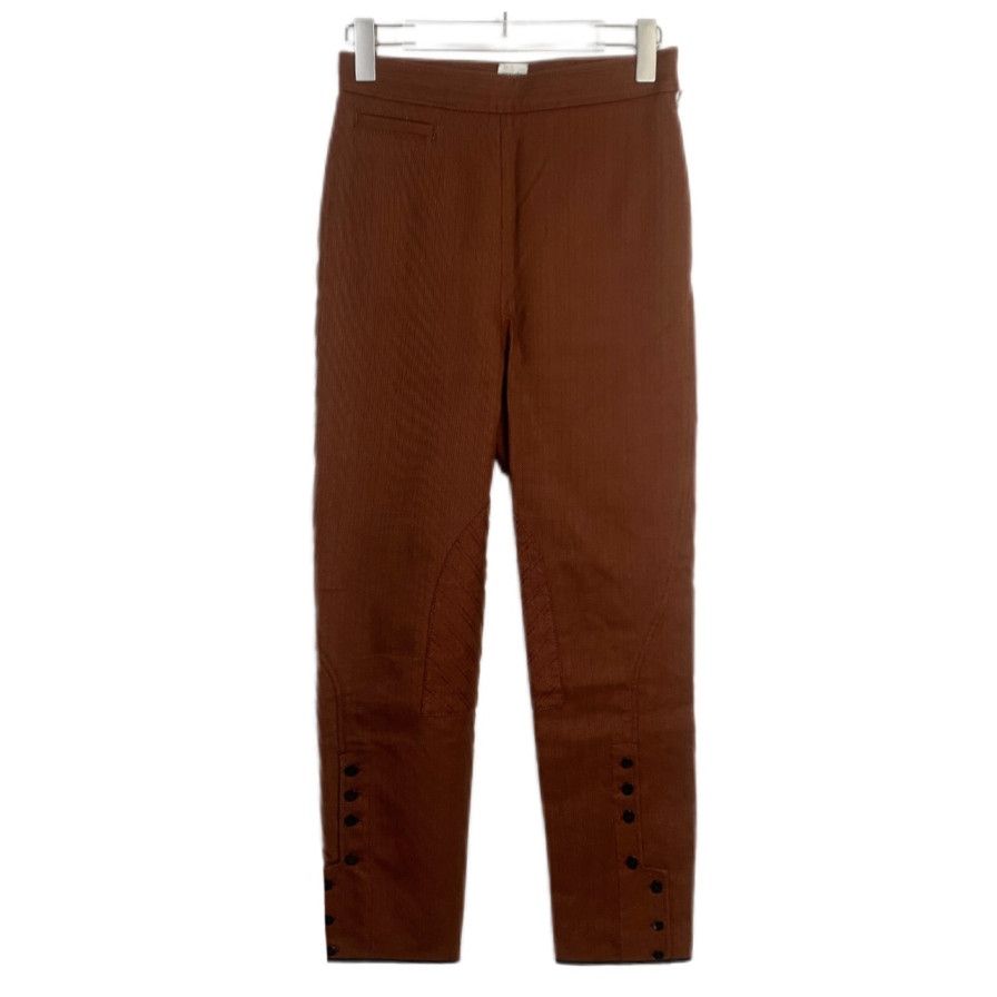Hermes Hermès Rust Orange Mid-Rise Casual Trousers (Size 34) Size US 34 / EU 50 - 1 Thumbnail