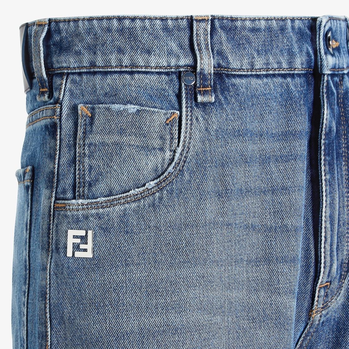 Fendi o1s1wg111025 Long Jeans in Blue Size US 32 / EU 48 - 3 Thumbnail