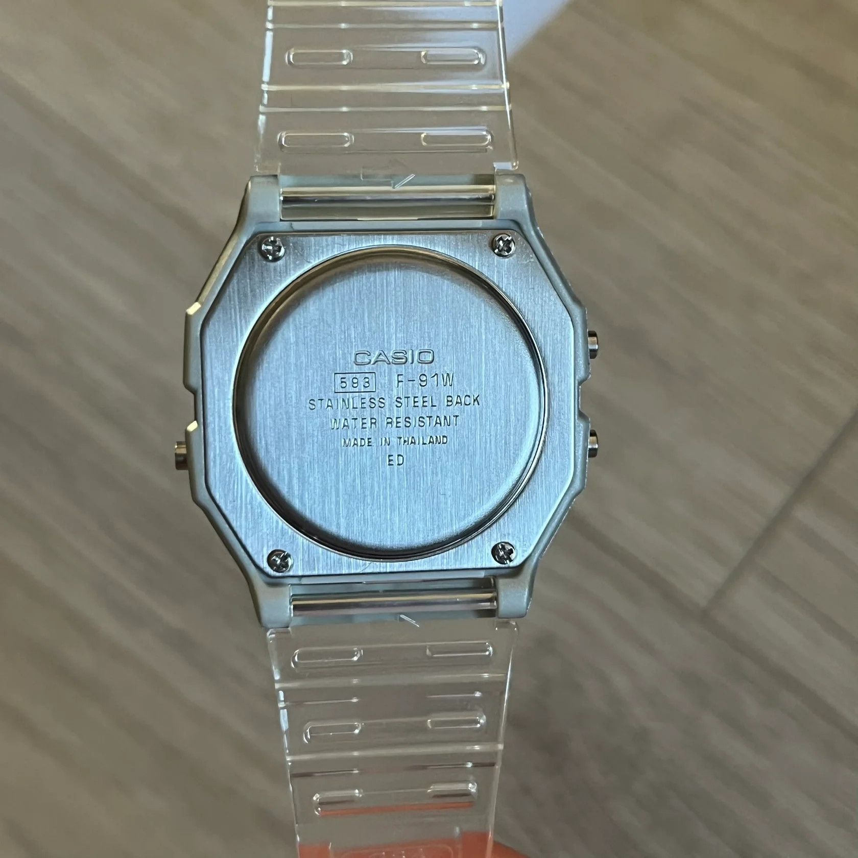 Casio Casio F-91W "Holo Stars" Clear Digital Watch Size ONE SIZE - 8 Thumbnail