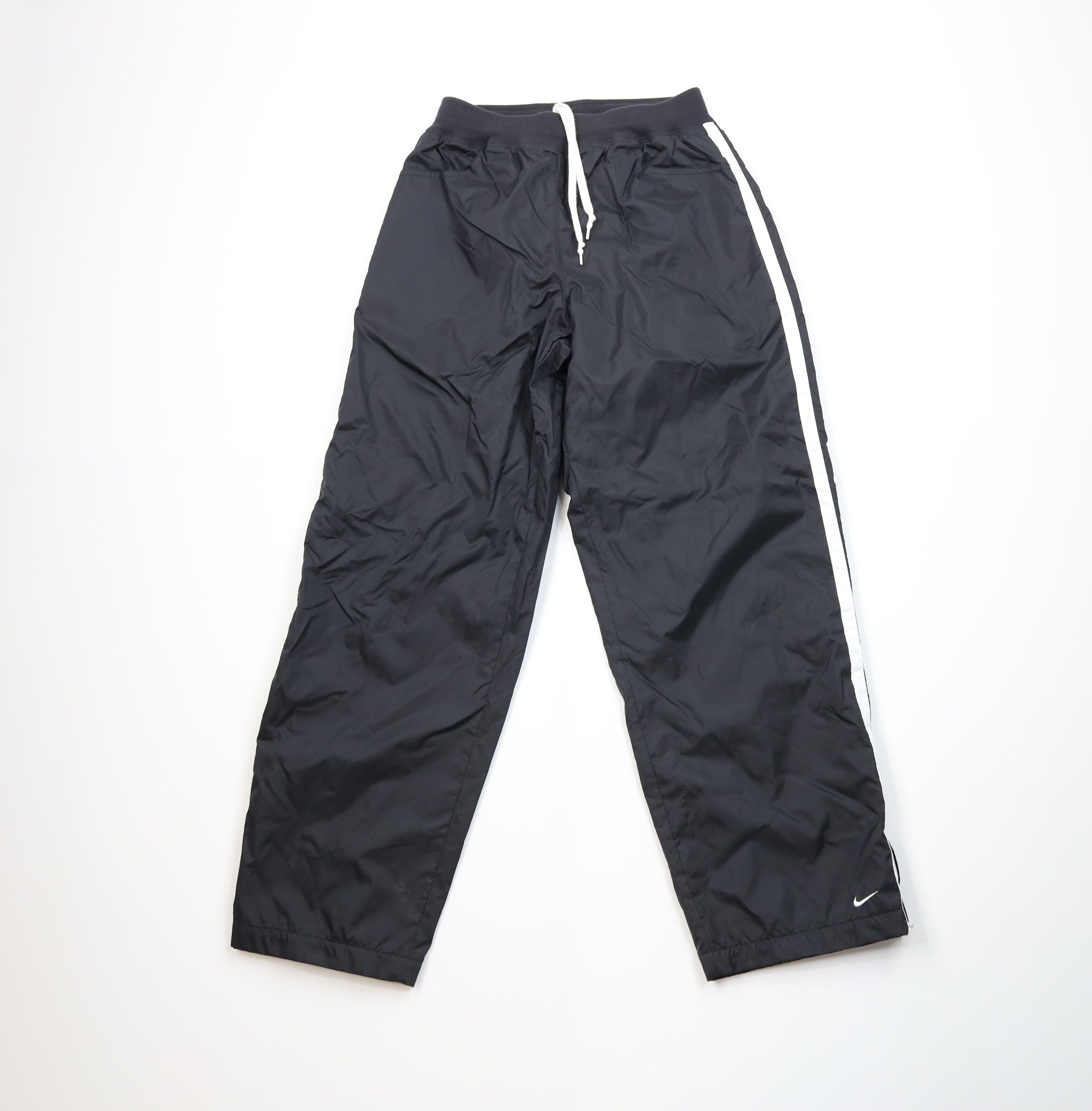 Nike Vintage 90s Nike Mini Swoosh Wide Leg Windbreaker Pants Size 28" / US 6 / IT 42 - 1 Thumbnail