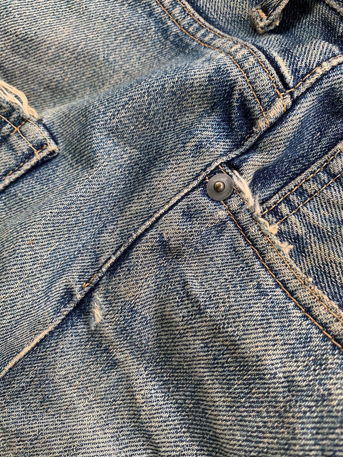 Japanese Brand × WHIZ LIMITED Whiz Limited Buckle Back Selvedge Distressed Denim Size US 36 / EU 52 - 18 Thumbnail