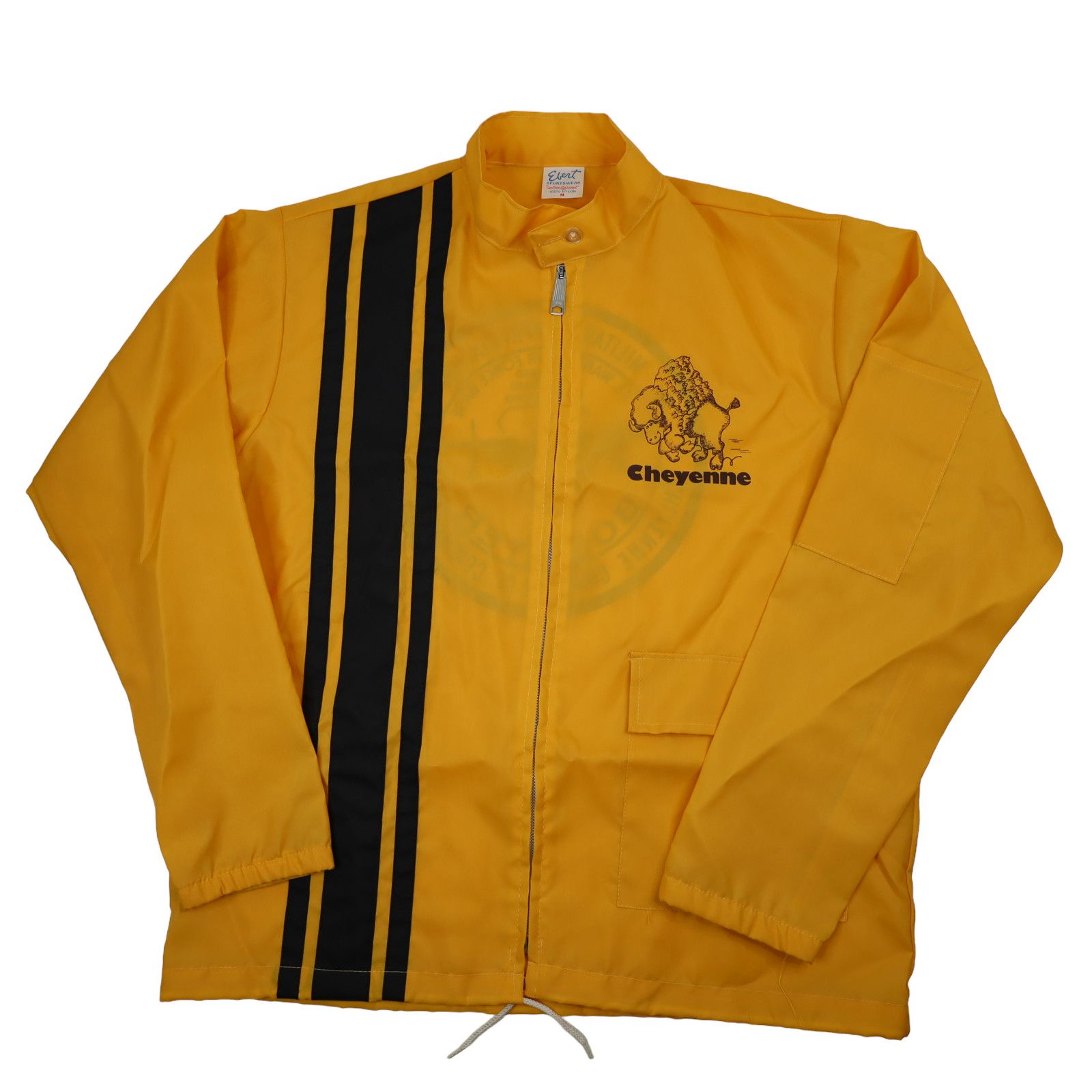 image of Military x Vintage 1970S Cheyenne Wy F.e. Warren Afb Booster Jacket in Yellow, Men's (Size Medium)
