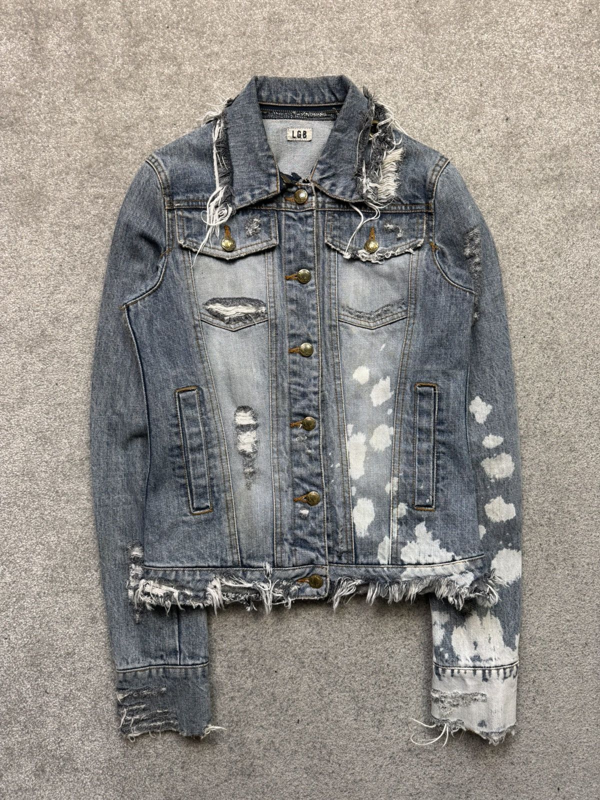 Le Grande Bleu (L.G.B.) Le grande bleu lgb crash denim jacket with ...