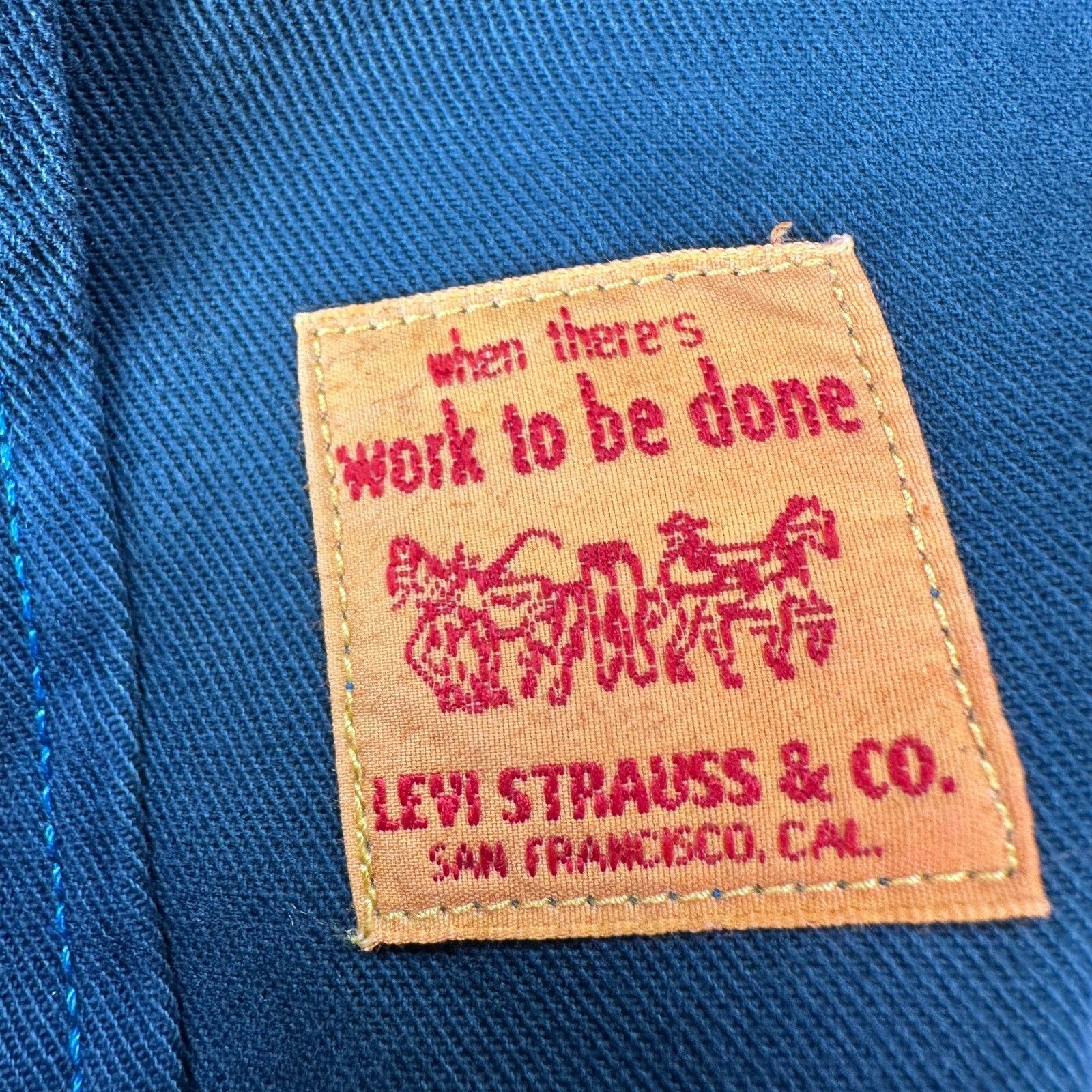 Levi's Levi's Work Shirt Small Teal Work To Be Done Garment Dyed Size US S / EU 44-46 / 1 - 4 Thumbnail