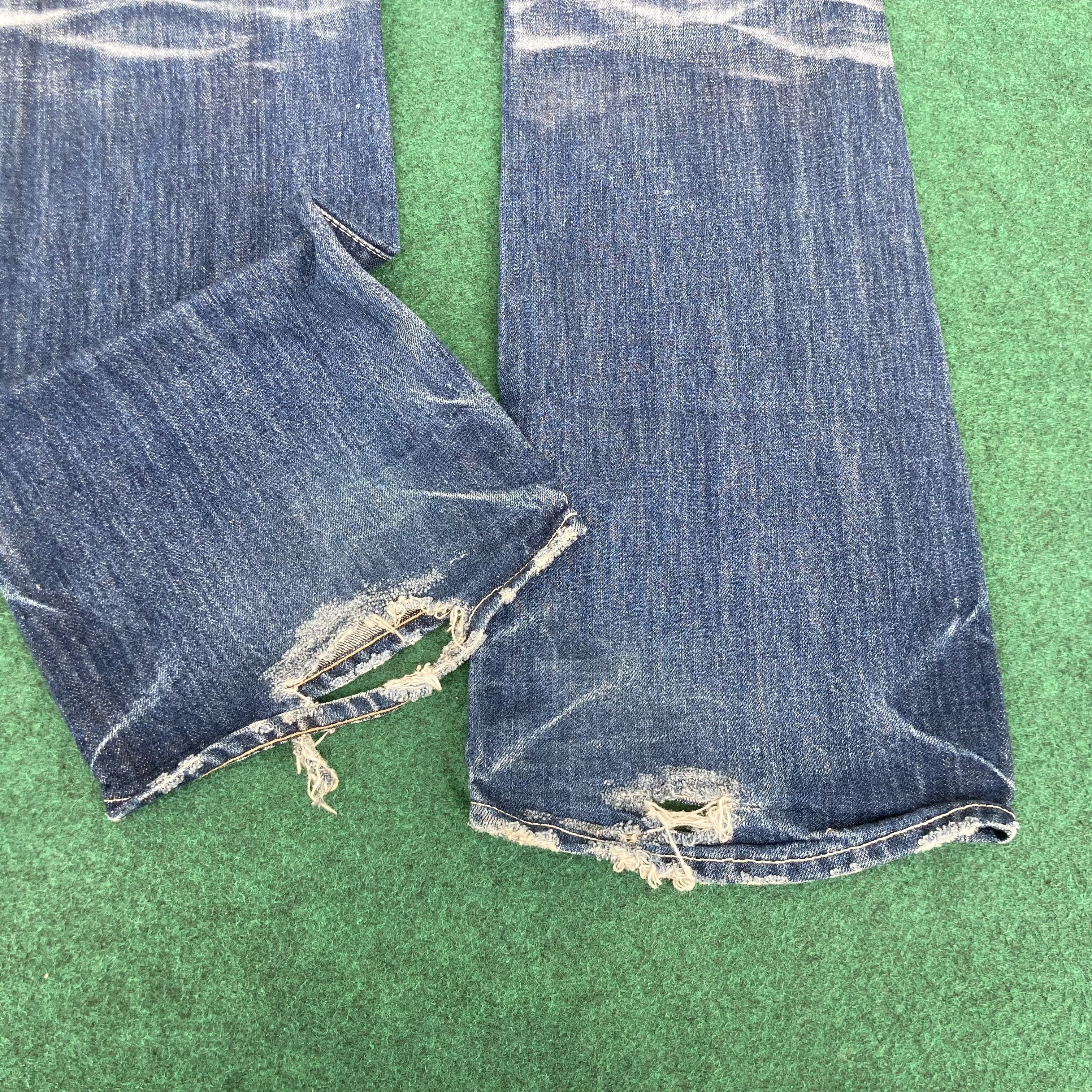 Vanquish 32x32.5 VANQUISH flared JAPAN Washed distressedJeans Size US 32 / EU 48 - 10 Thumbnail