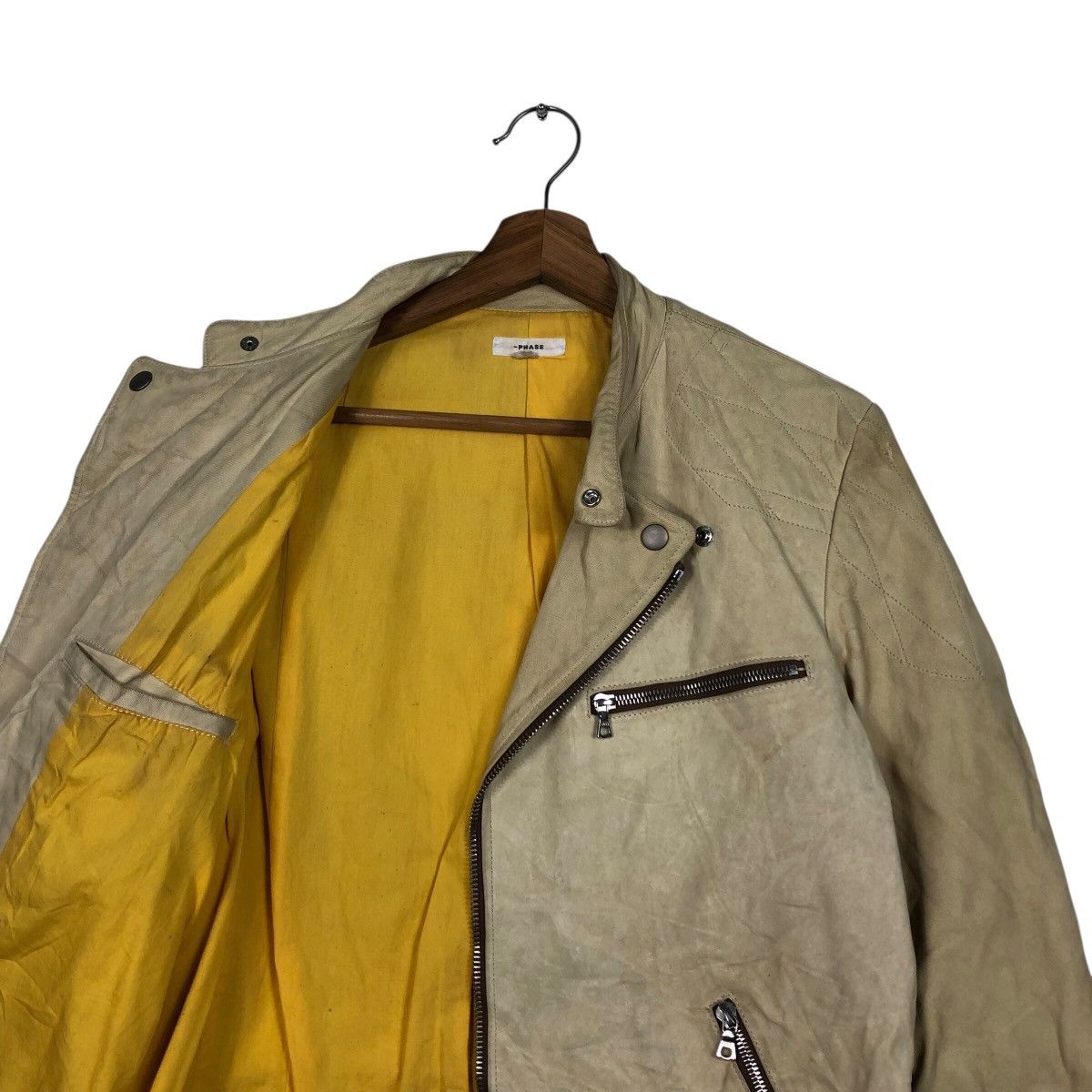 Japanese Brand Vintage Biker Leather Jacket Phase Riri Zipper Issey Miyake Size US S / EU 44-46 / 1 - 13 Thumbnail