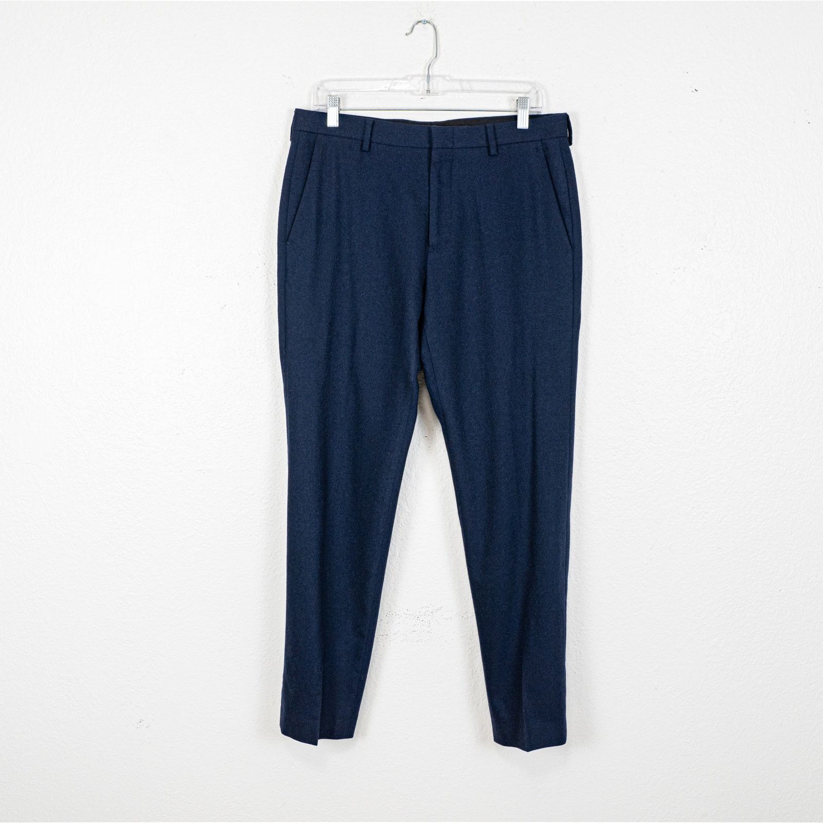 J.Crew J.Crew Ludlow Slim Navy Dress Pants Flannel Wool Lanificio Size US 31 - 1 Thumbnail