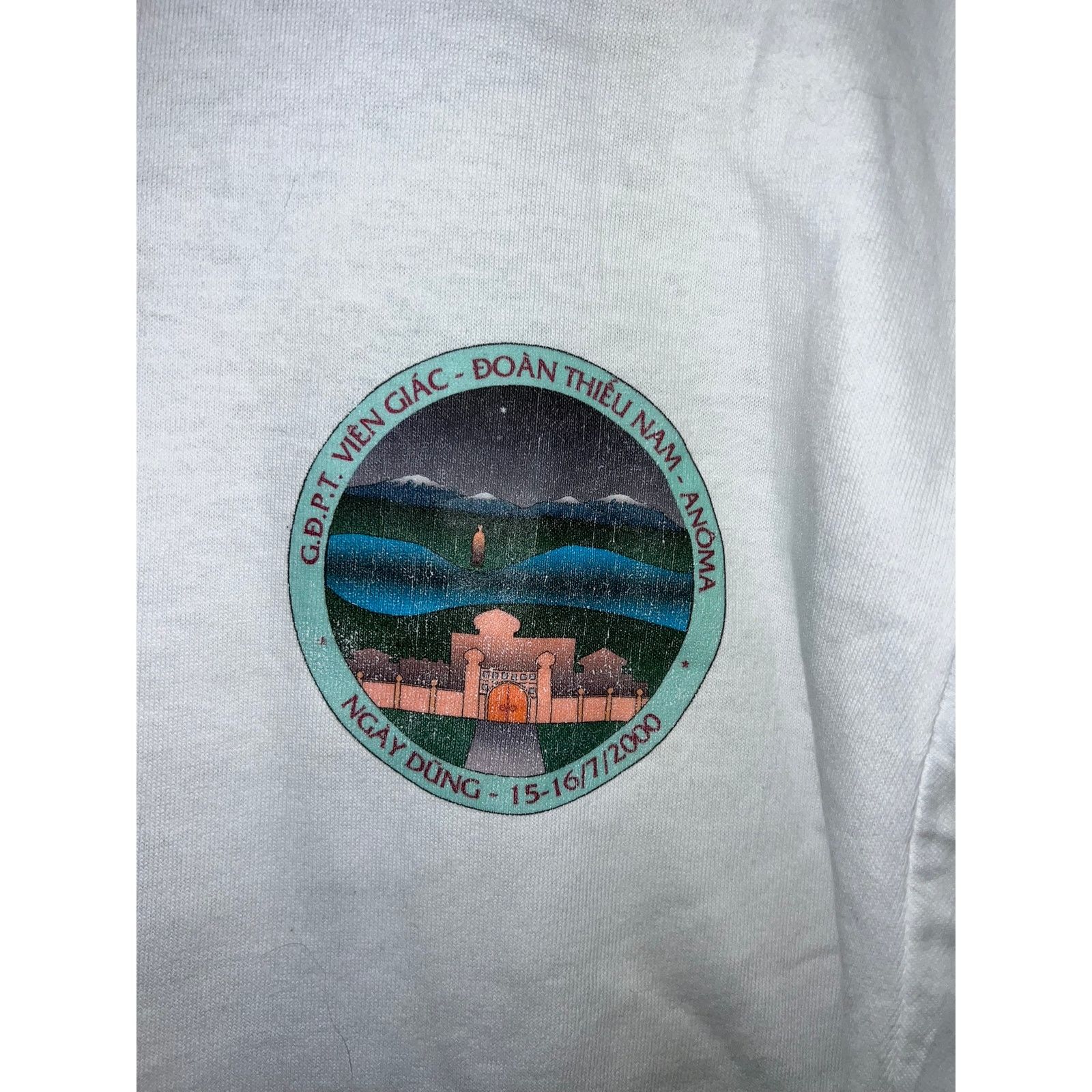 Fruit Of The Loom Vintage Buddhist Shirt India Ngay Dung GDPT Vien Giac Shirt Size US XL / EU 56 / 4 - 3 Thumbnail