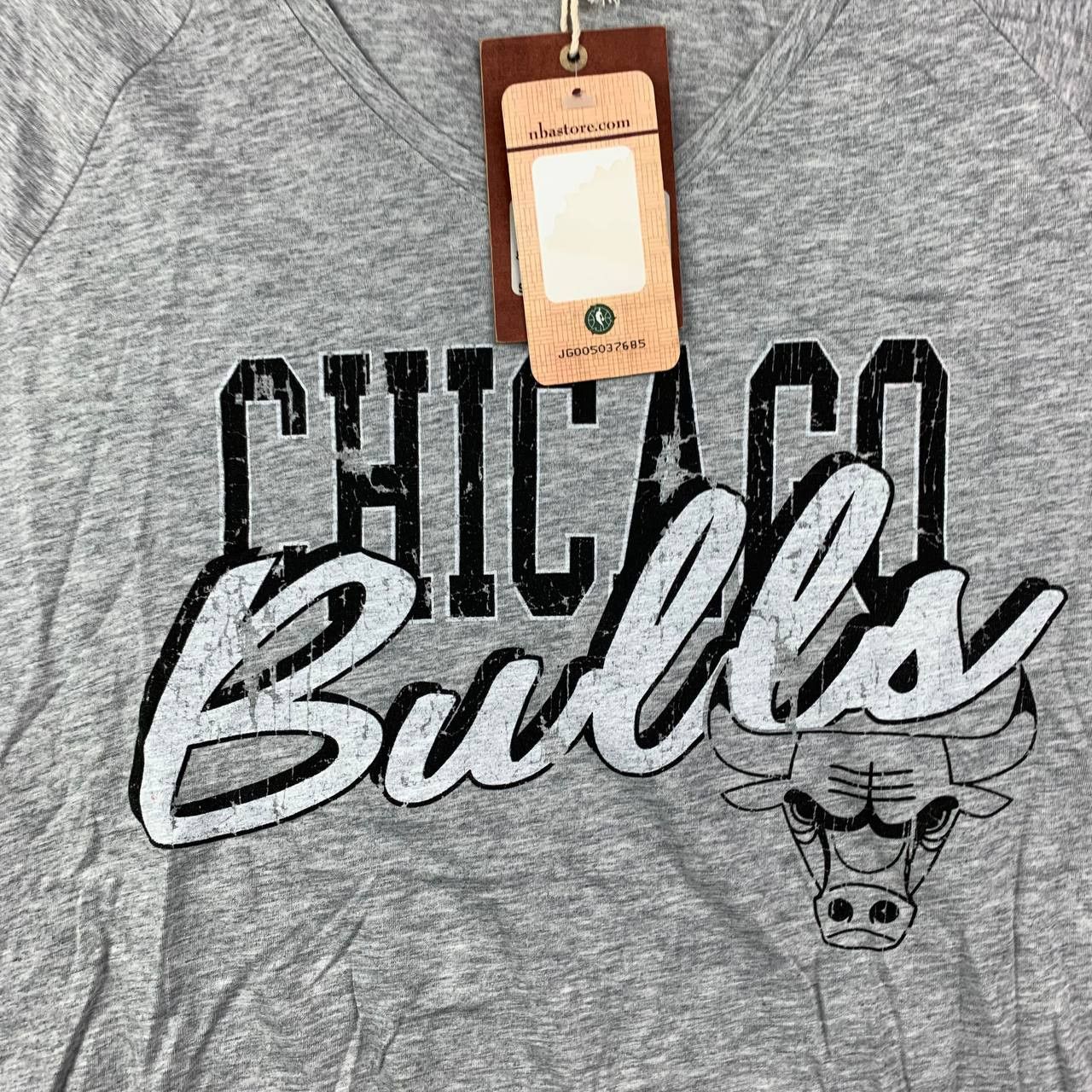 Mitchell & Ness Chicago Bulls NBA Medium Nostalgia Co Shirt Gray Women New Size M / US 6-8 / IT 42-44 - 3 Thumbnail