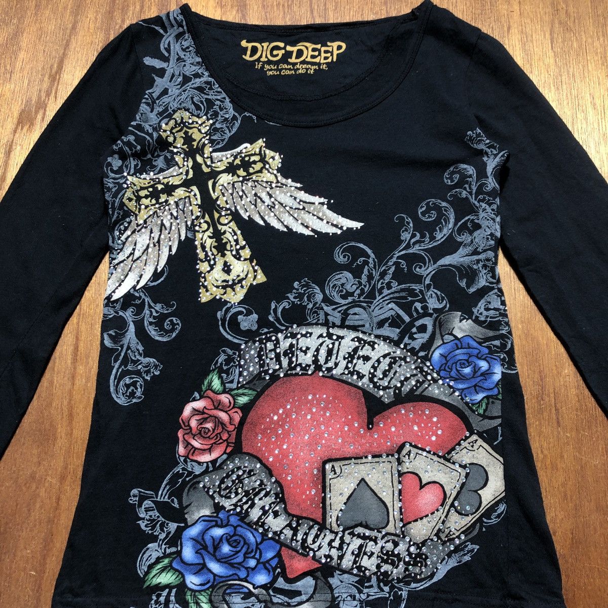 Japanese Brand × Seditionaries Inspired Ed Hardy Dig Deep Long Sleeves Tee Size S / US 4 / IT 40 - 1 Thumbnail