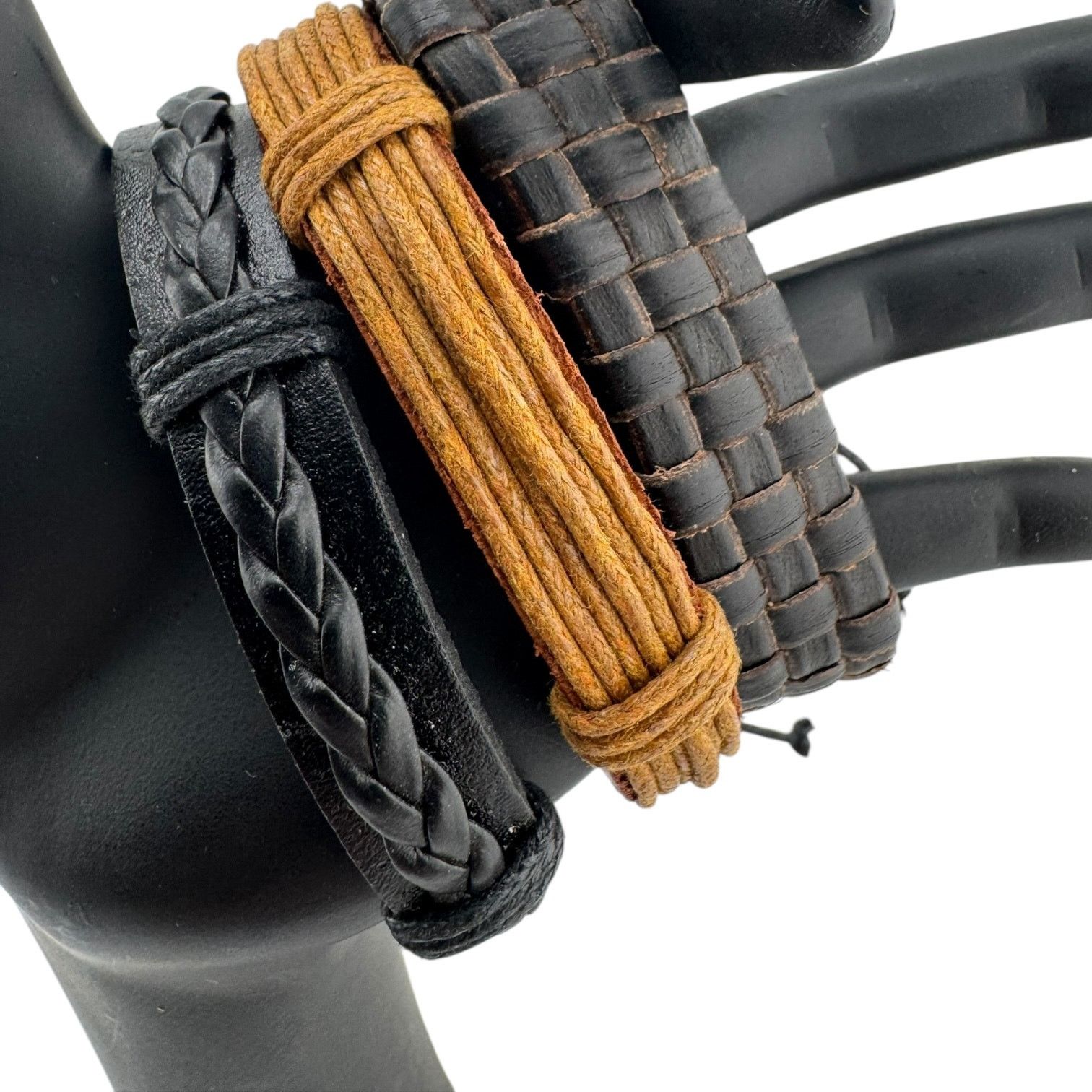 Other Triple Threat Leather Cuffs For Rebels Who Can’t Pick a Vibe Size ONE SIZE - 1 Thumbnail