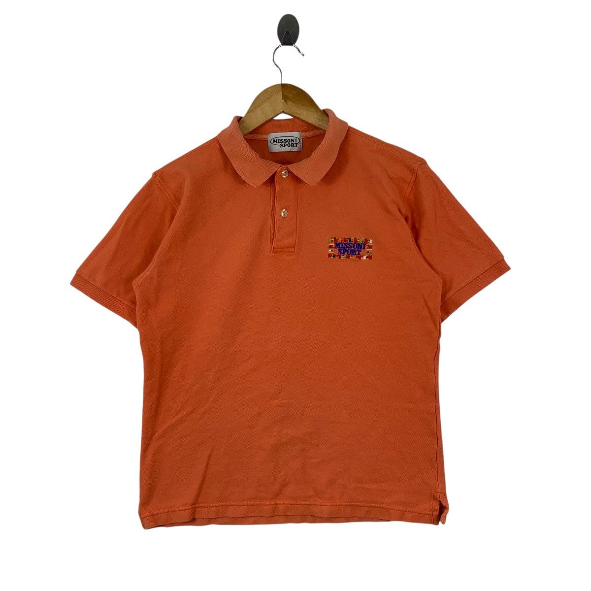 Missoni Vintage MISSONI SPORT Embroidered Logo Collar Polo Tshirt Size US S / EU 44-46 / 1 - 1 Thumbnail