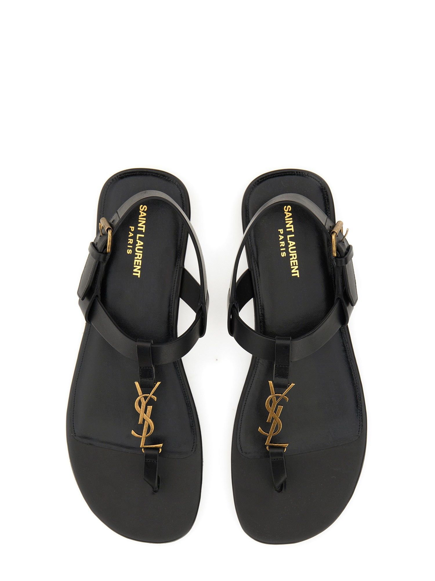 Saint Laurent Paris o1s1wg110824 Cassandre Sandals in Patent Leather in Black Size US 10 / EU 43 - 2 Thumbnail