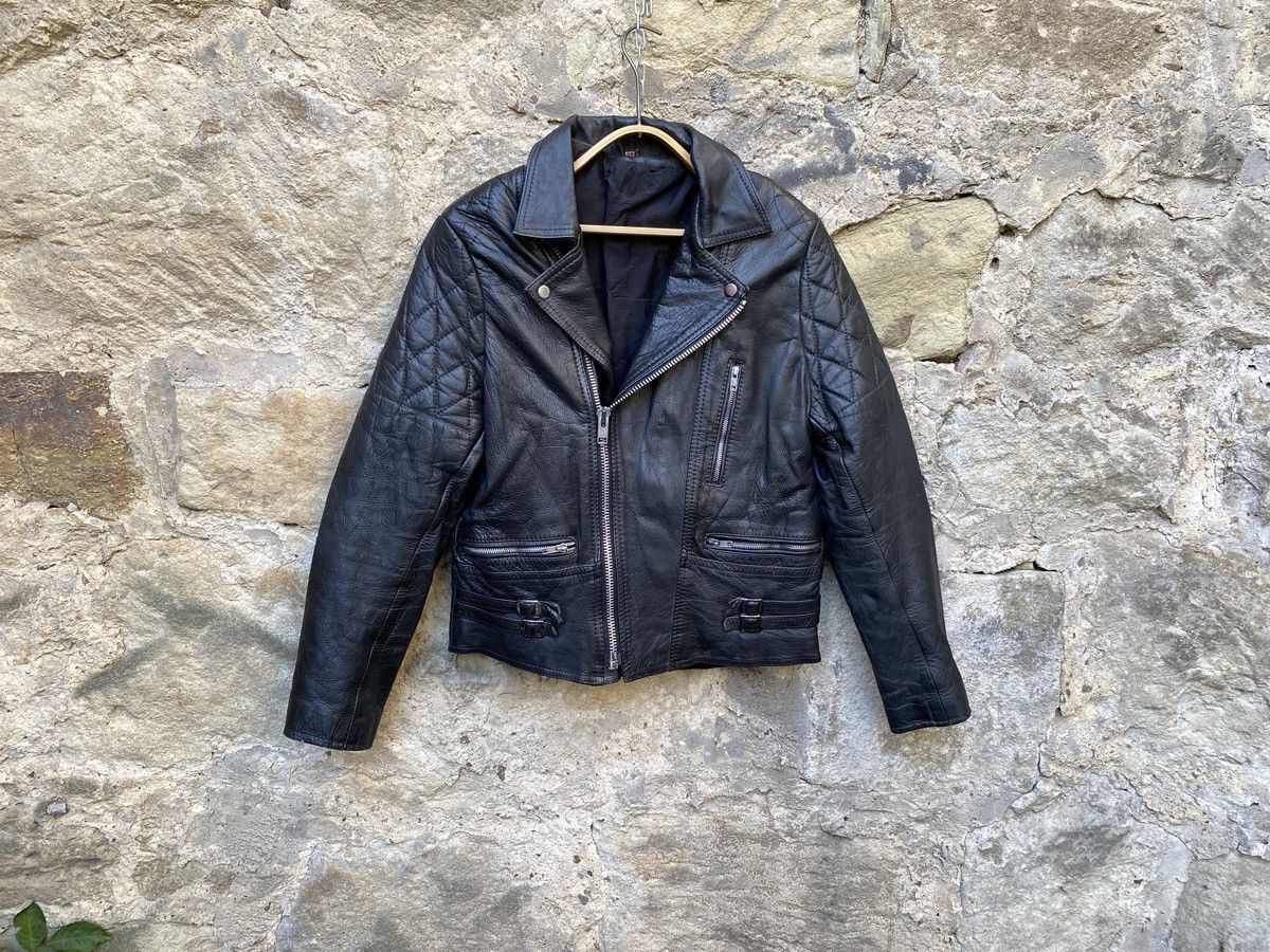 Leather Jacket × Rare × Vintage Vintage 80s British Punk 