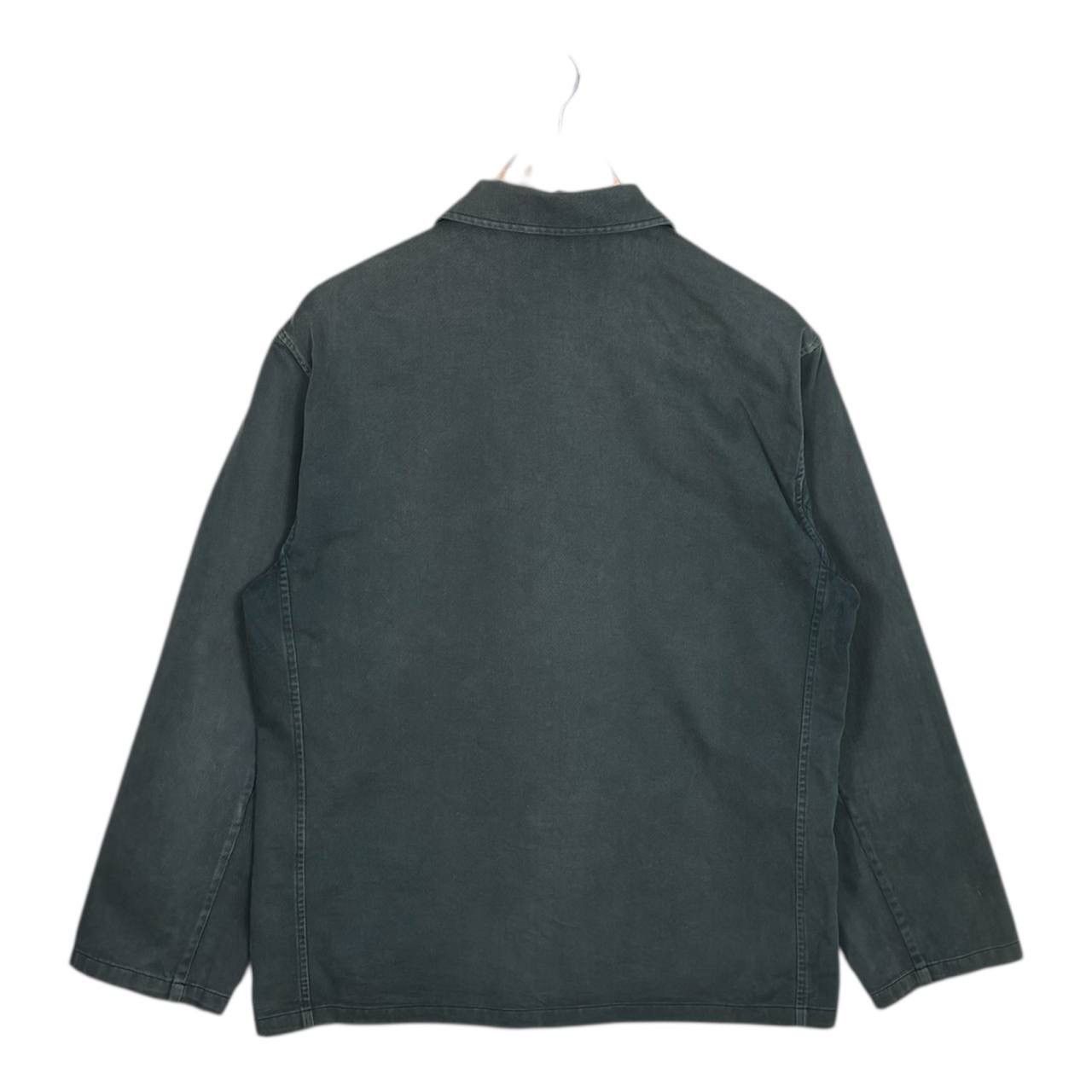agnes b. Vintage Agnes B. Homme Black Cotton Work Chore Jacket Size US L / EU 52-54 / 3 - 2 Thumbnail