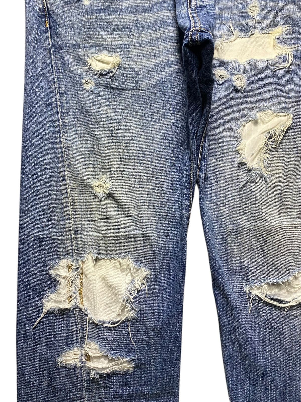 Dsquared2 Vintage Dsquared2 Blue Wash Distressed Skinny Jeans Size US 33 - 7 Thumbnail