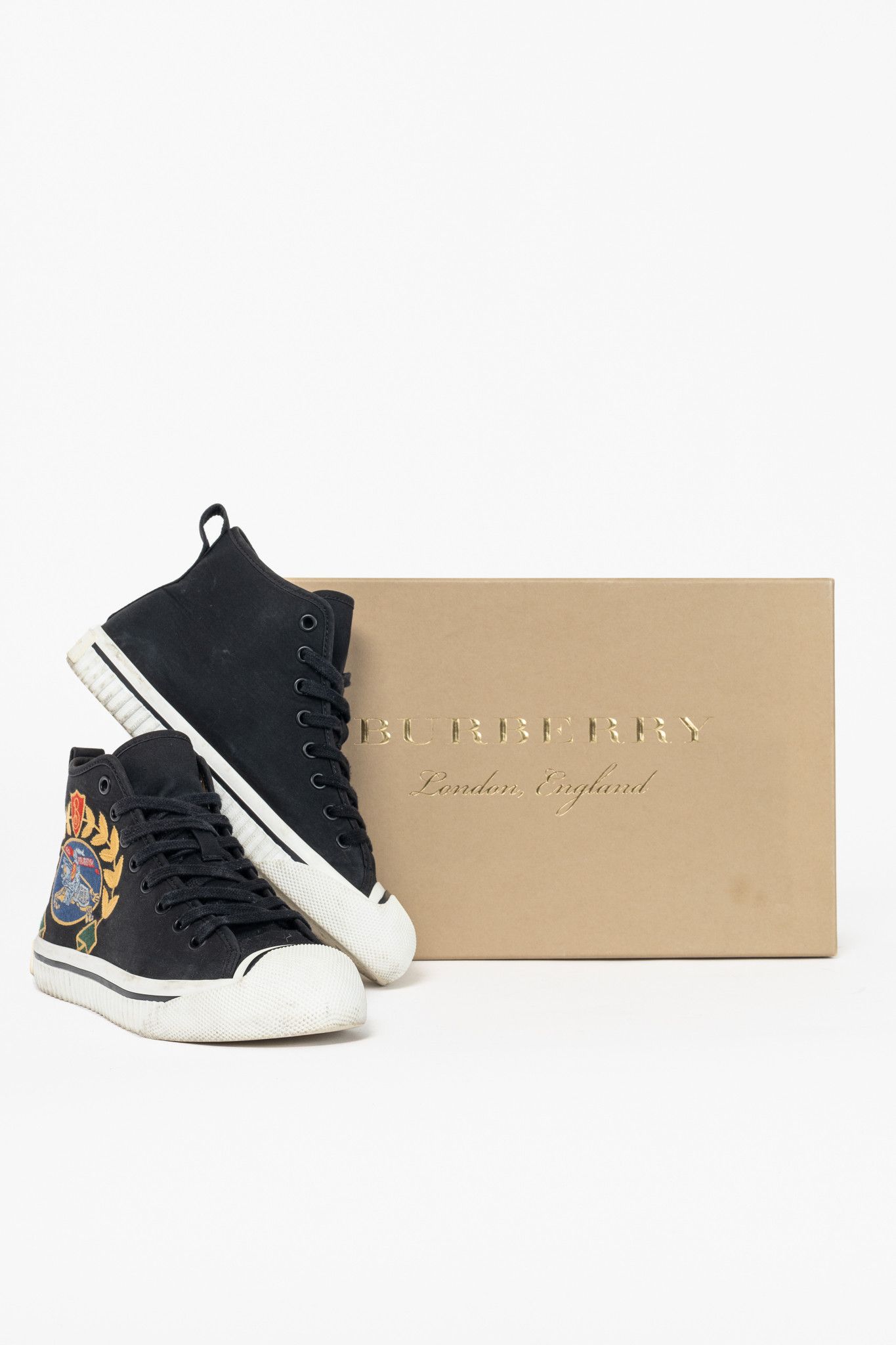 Burberry Burberry Kingly Big C Embroidered High-Top Lace-Up Sneakers Size US 6.5 / IT 36.5 - 12 Thumbnail