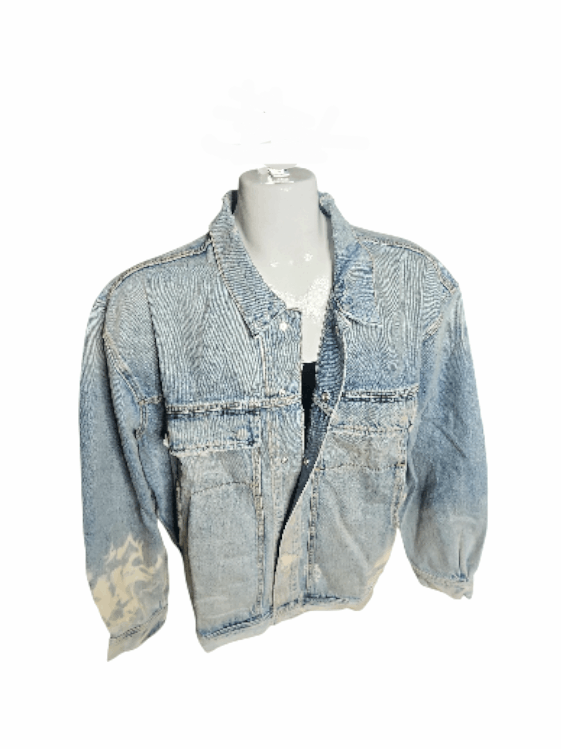 Hudson Hudson Jeans Boxy Ripped Denim Trucker Jacket Distressed Size US XXL / EU 58 / 5 - 8 Thumbnail