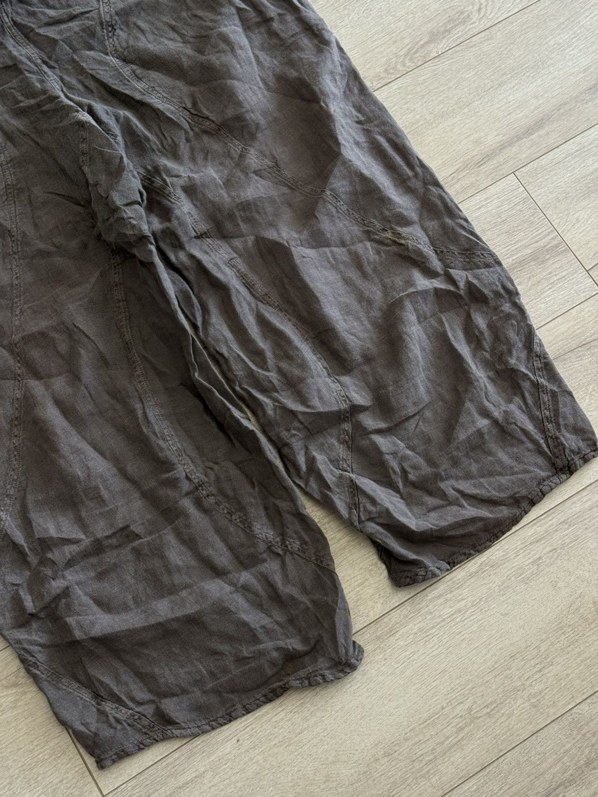 Other La Bottega Di Brunella Italy Beige Linen Cropped Pants With Size 32" / US 10 / IT 46 - 3 Thumbnail