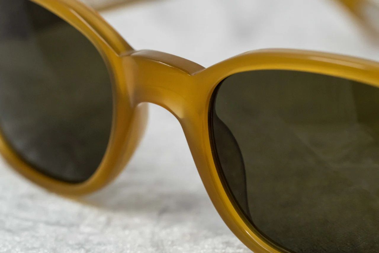 Ann Demeulemeester Ann Demeulemeester Sunglasses Oval Honey and Green Size ONE SIZE - 11 Thumbnail