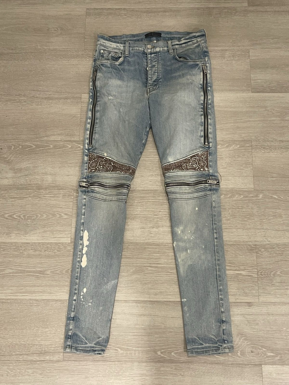 Amiri AMIRI MX2 Bandana Zip Knee Jeans Size US 34 / EU 50 - 1 Thumbnail