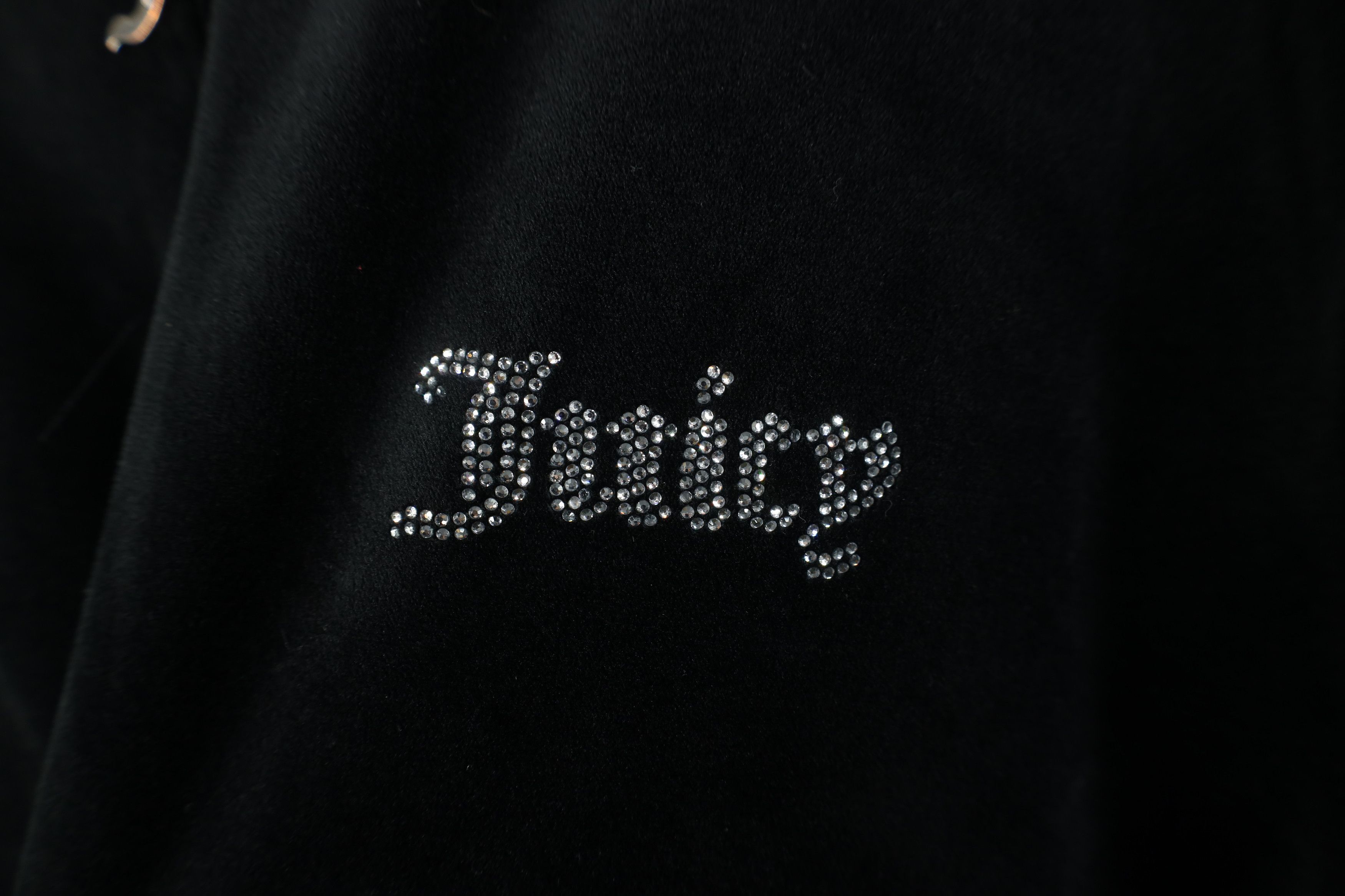 Juicy Couture Vintage 90s Y2K Juicy Couture Babydoll Velour Hoodie Black Size XXL / US 16-18 / IT 52-54 - 4 Thumbnail