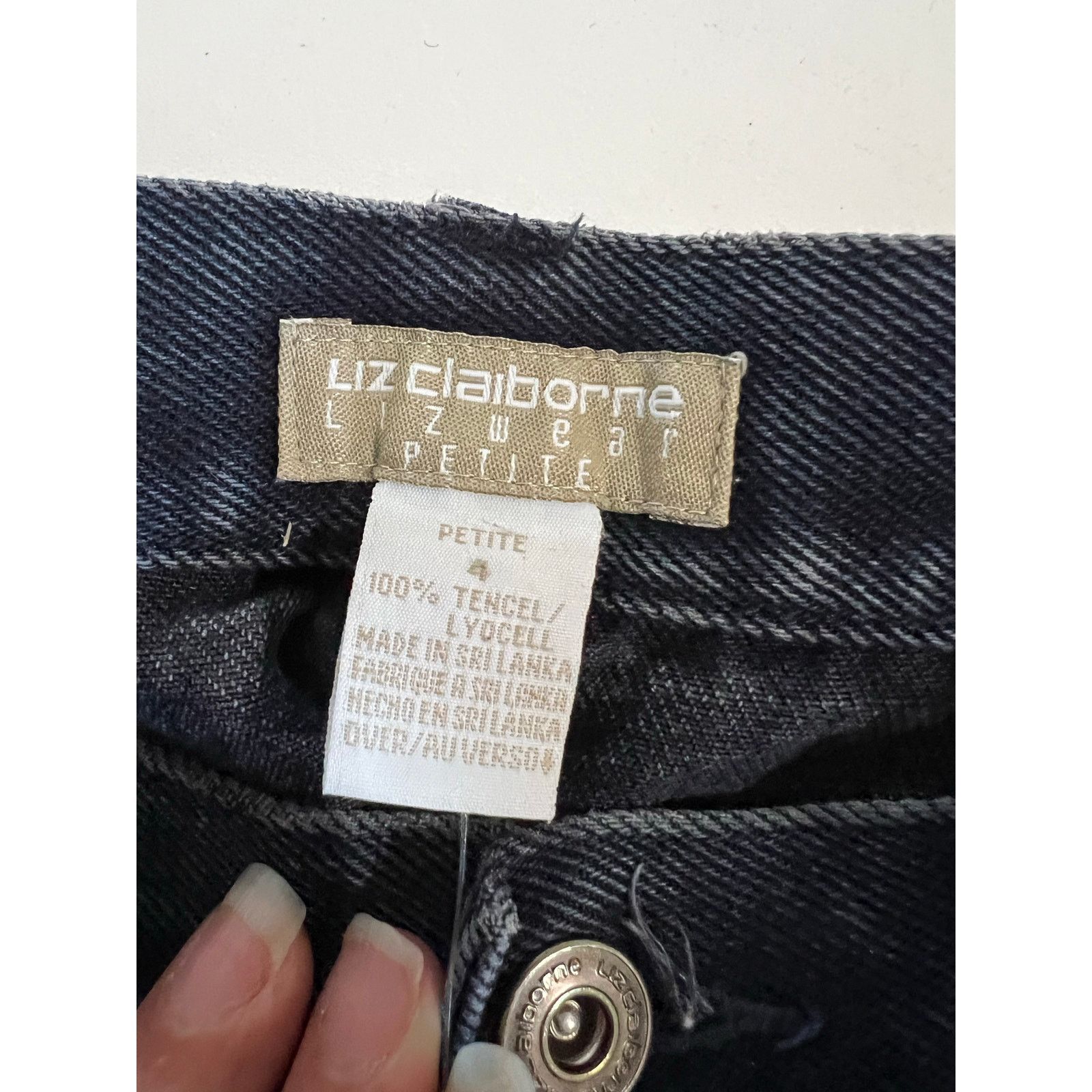 Liz Claiborne Vintage Womens Petite High Rise Tapered Leg Denim Blue Jeans Size 27" / US 4 / IT 40 - 3 Thumbnail