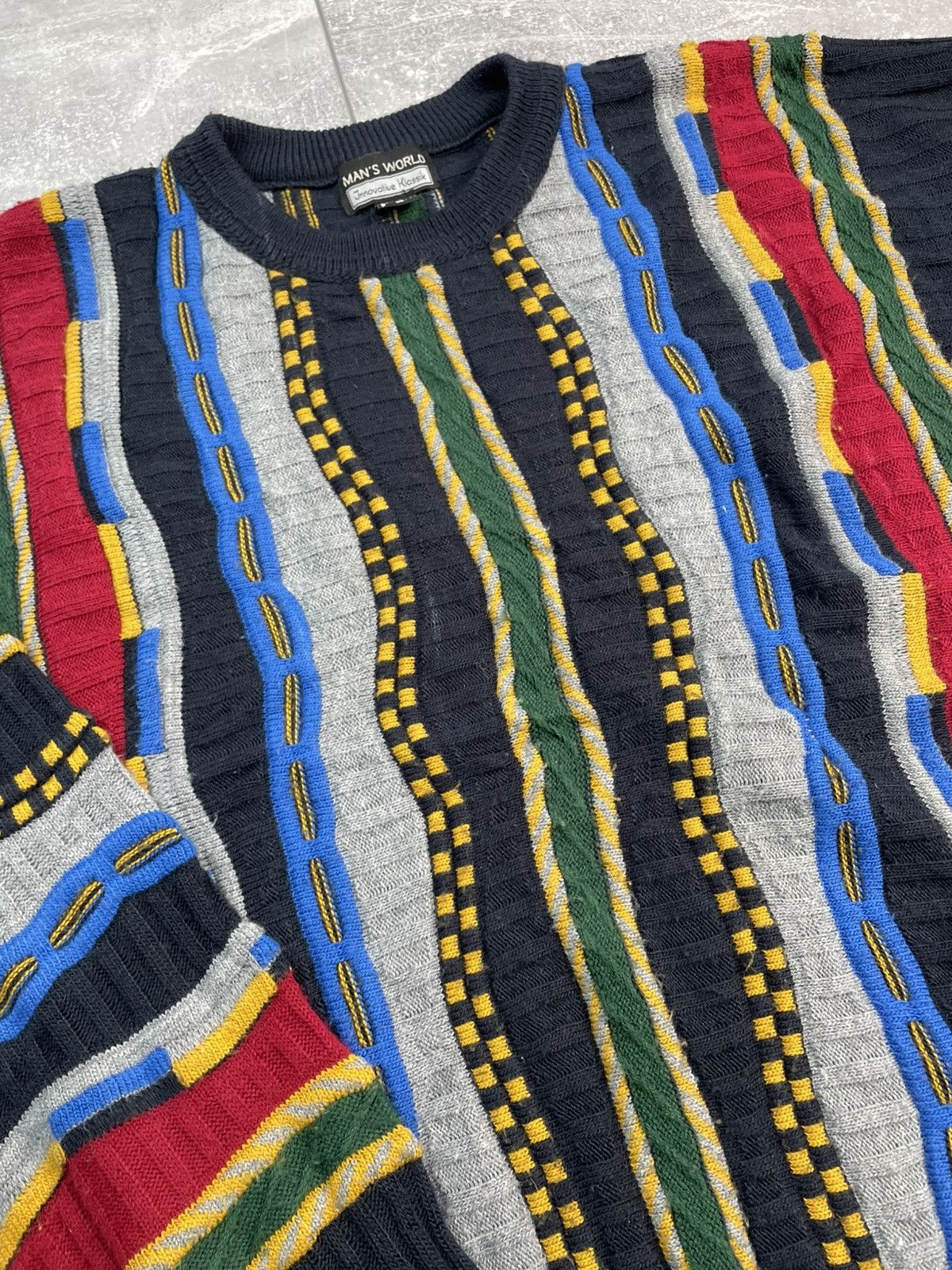 Other Coogi Style Knit Sweater Vintage Size US XL / EU 56 / 4 - 3 Thumbnail