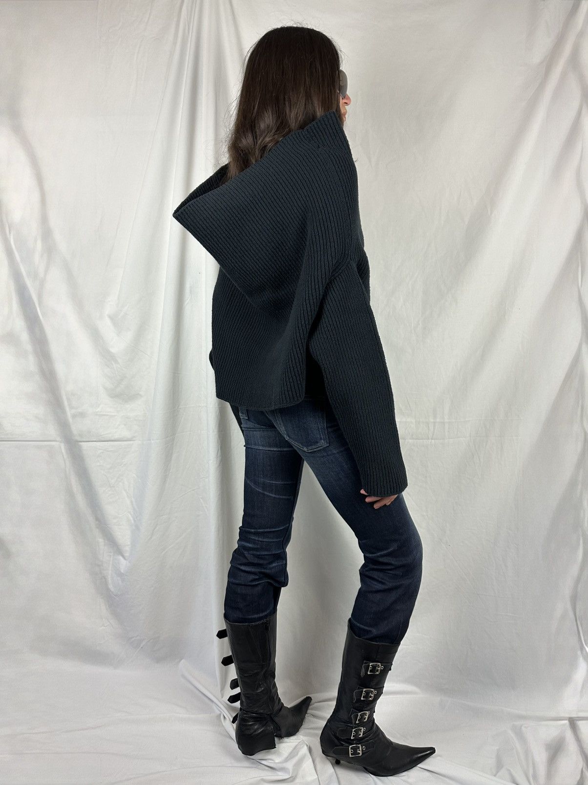 Y/Project Y/Project Draped Chain Ribbed Sweater Size L / US 10 / IT 46 - 5 Thumbnail