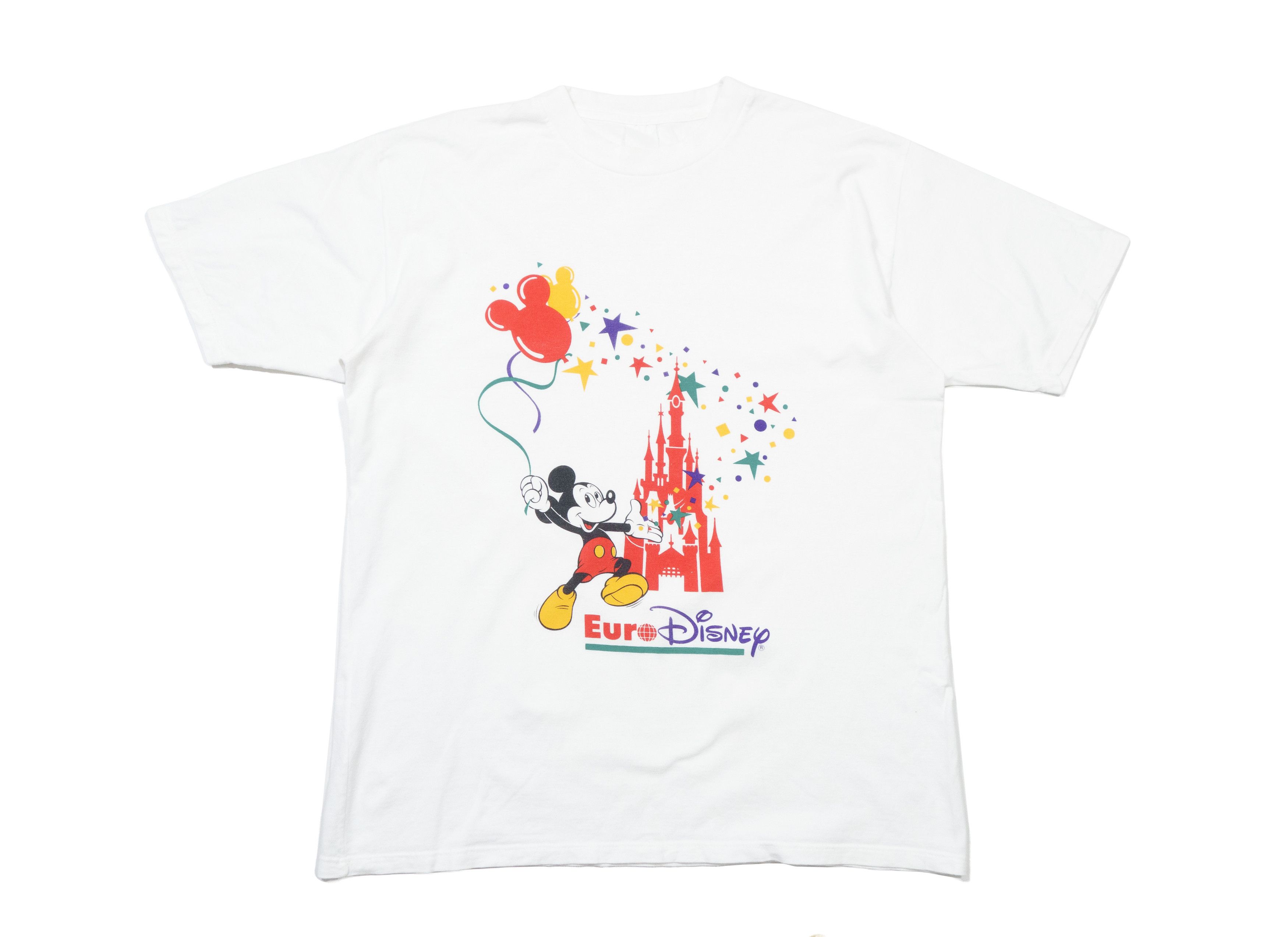 Disney 90s Euro Disney Mickey Mouse Cinderella Castle T-Shirt Size US XL / EU 56 / 4 - 1 Thumbnail