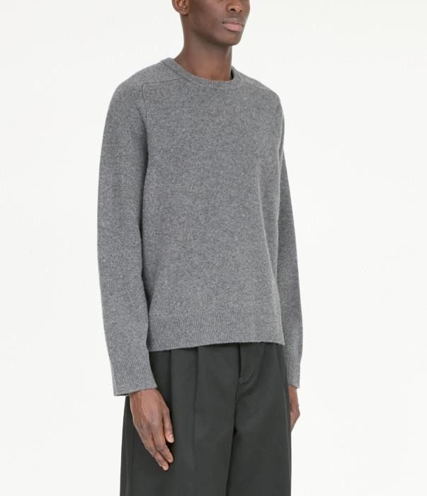 Maison Margiela o1bcso1str0526 Pure Wool Crewneck Sweater in Charcoal Size US L / EU 52-54 / 3 - 2 Thumbnail
